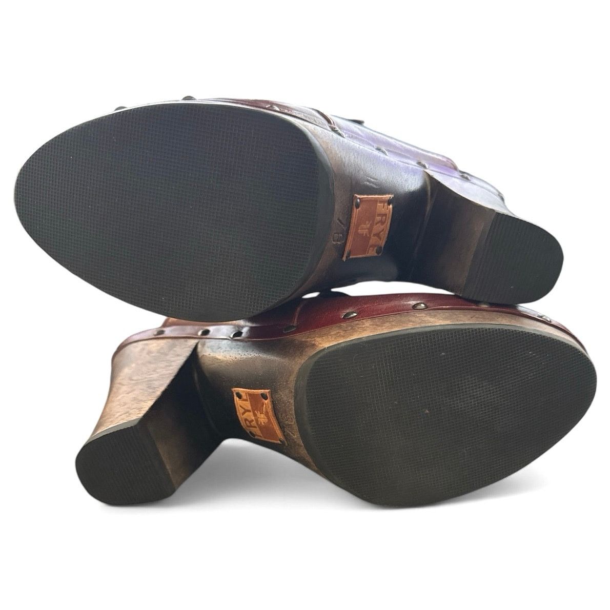 Frye Frye Ella Leather Clogs burg leather shearling women sz 7 Size US 7 / IT 37 - 6 Thumbnail