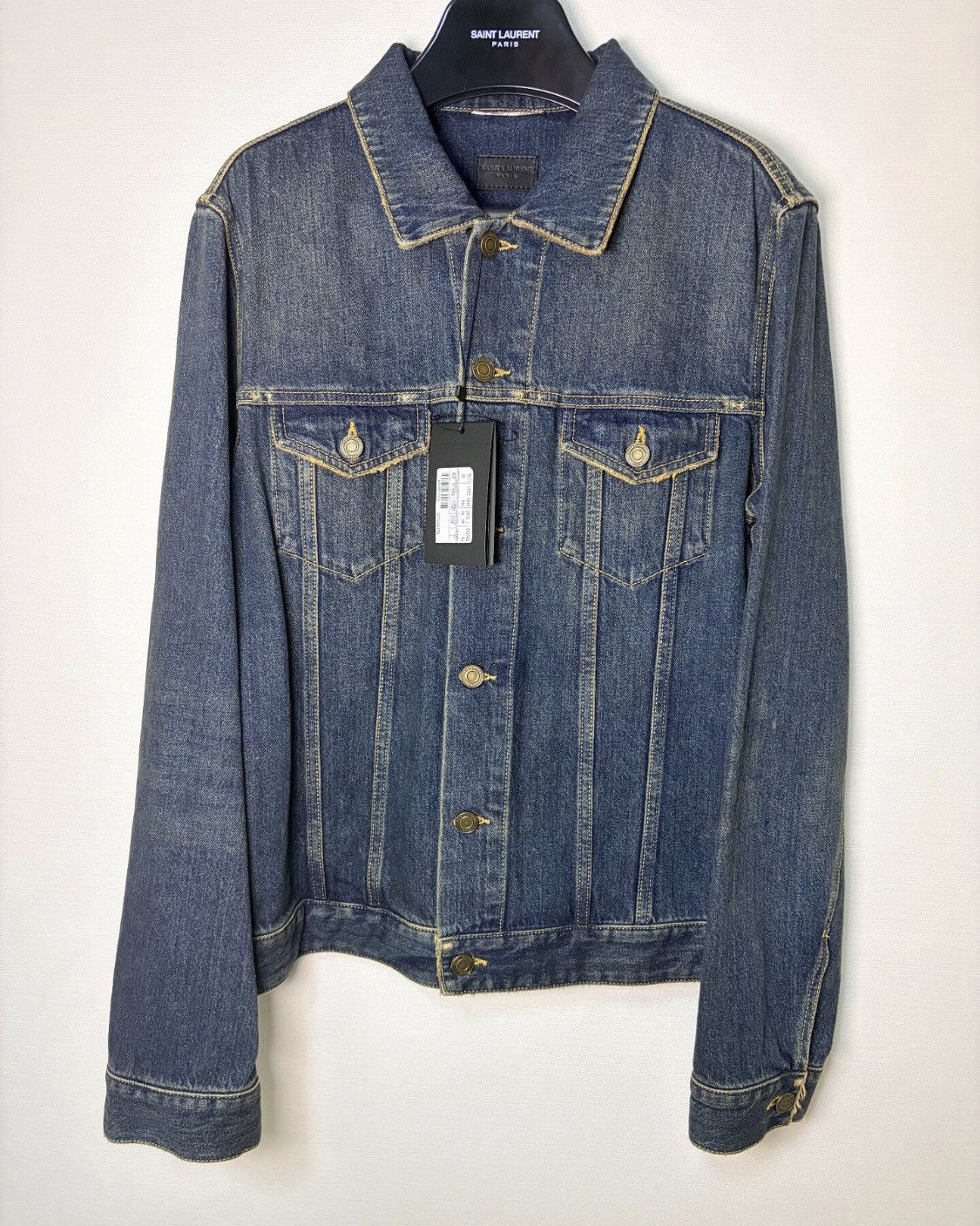 Saint Laurent Paris Saint Laurent Paris Wash and make old denim jacket-2505 Size US L / EU 52-54 / 3 - 1 Thumbnail