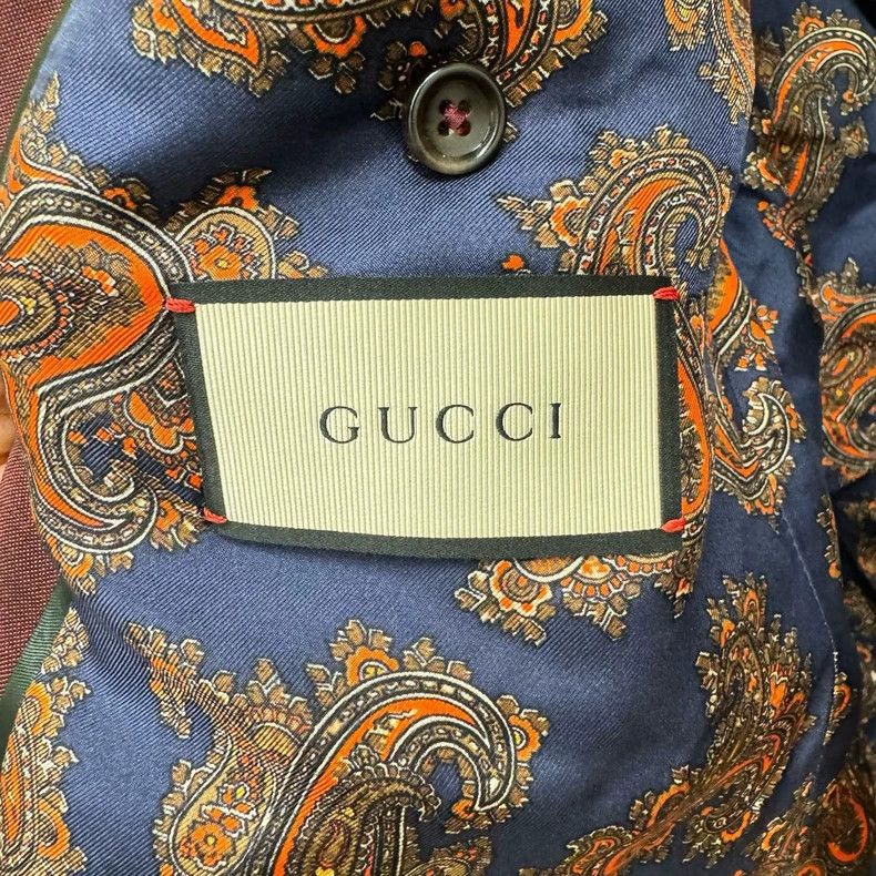 Gucci Gucci Burgundy double-breasted suit jacket 2505-Nextarrow Size 52R - 3 Thumbnail