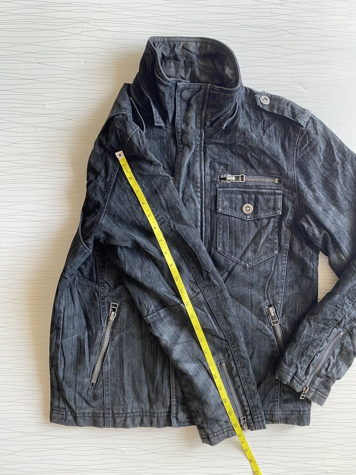 If Six Was Nine × Japanese Brand × Le Grande Bleu (L.G.B.) ⚡️SEND OFFERS⚡️ Roushatte Tectical Biker Denim Jacket Size US M / EU 48-50 / 2 - 18 Thumbnail