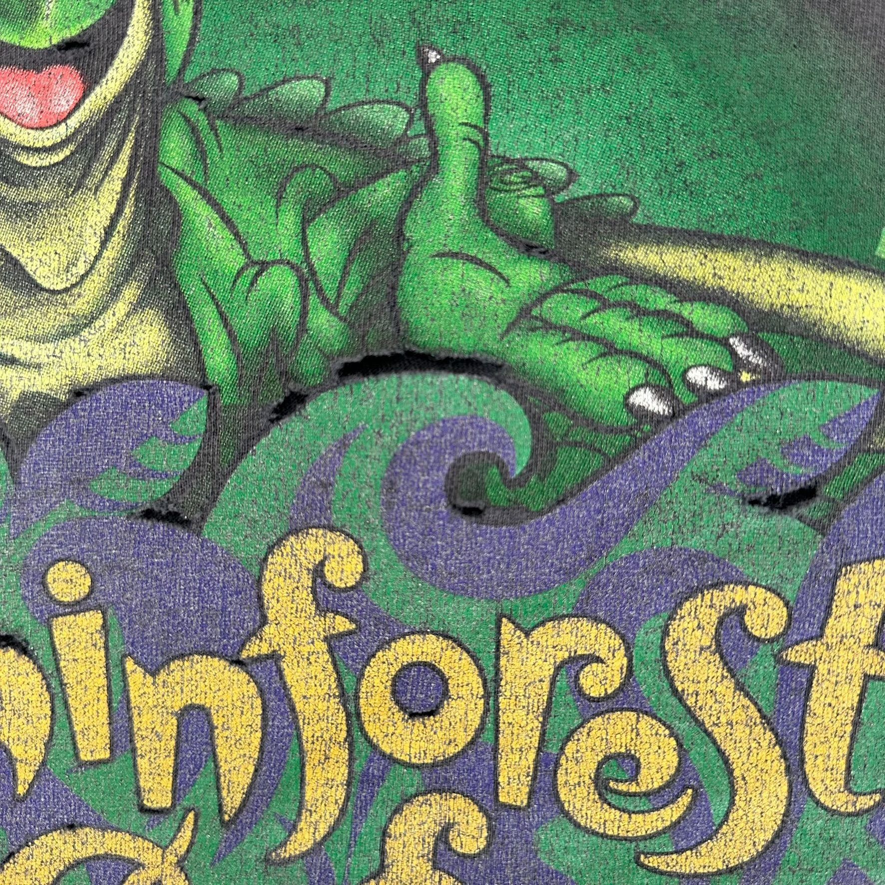 Vintage Vintage 90s Rainforest Cafe Iggy Iguana T-Shirt Grunge Faded Size US XL / EU 56 / 4 - 4 Thumbnail
