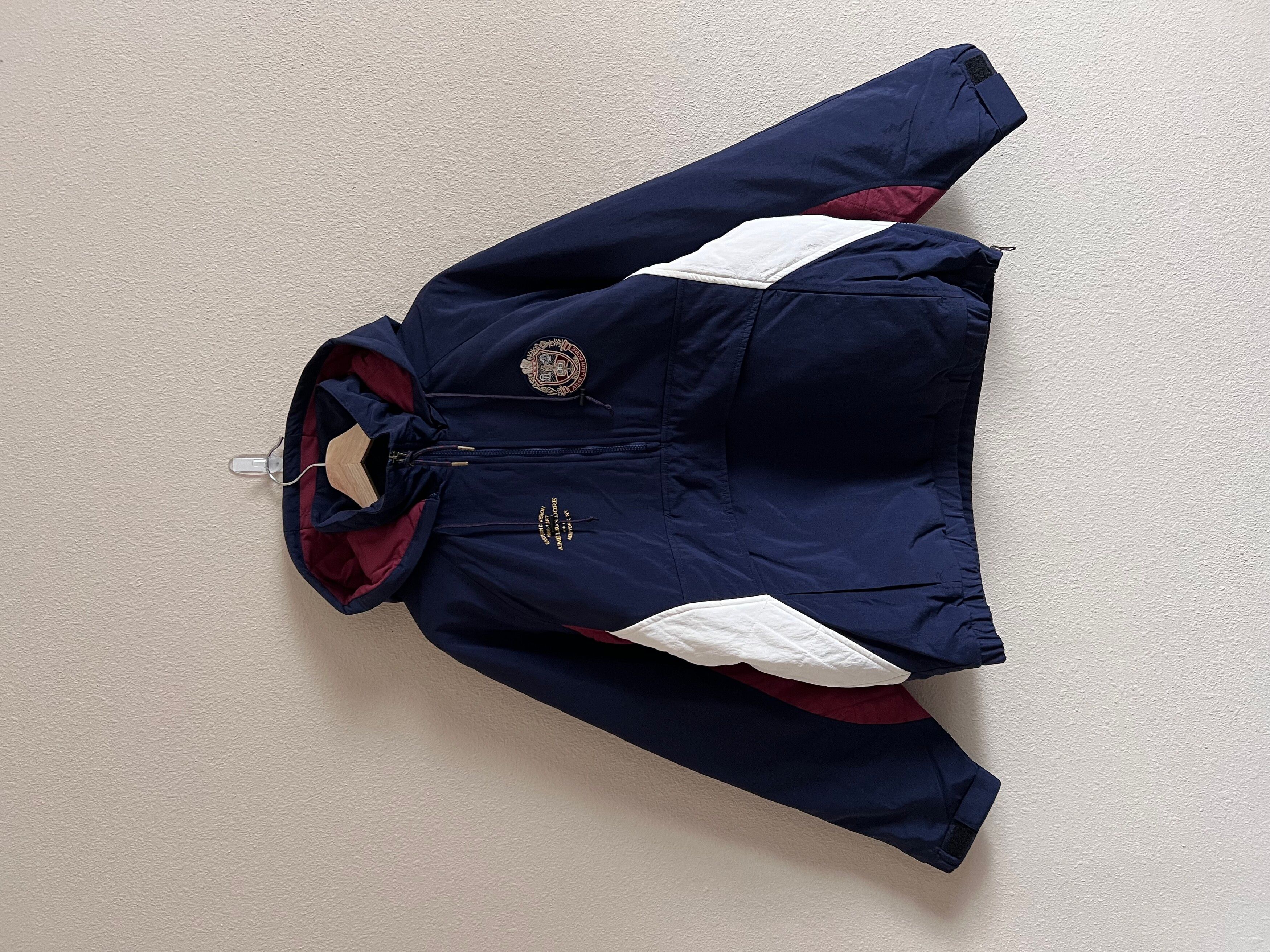 Pre-owned Aimé Leon Dore Collegiate Popover Jacket In Navy