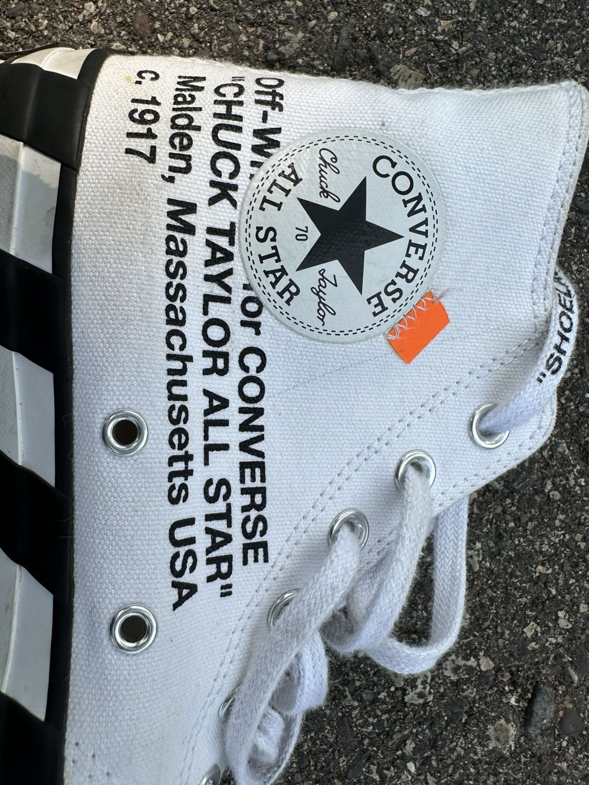 Converse × Off-White Off-White X Converse White and Black Striped - Virgil Abloh Size US 9 / EU 42 - 6 Thumbnail