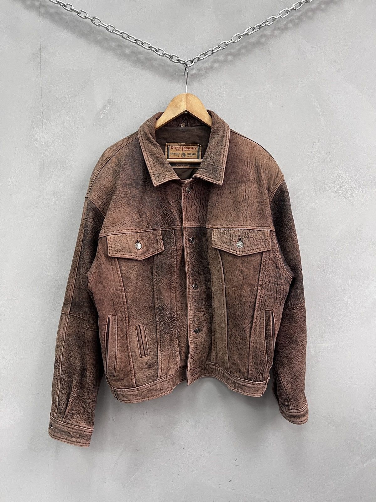 Diesel × Vintage Vintage Diesel leather jacket our superior