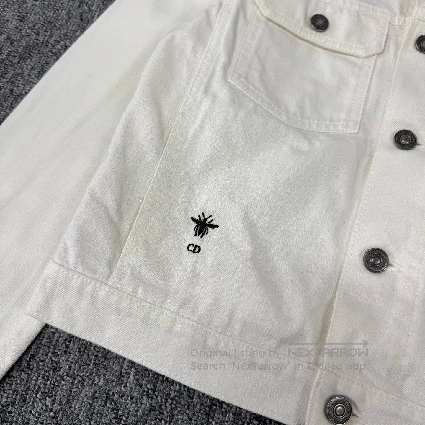 Dior Dior White back with floral embroidery; denim jacket| Size S / US 4 / IT 40 - 6 Thumbnail