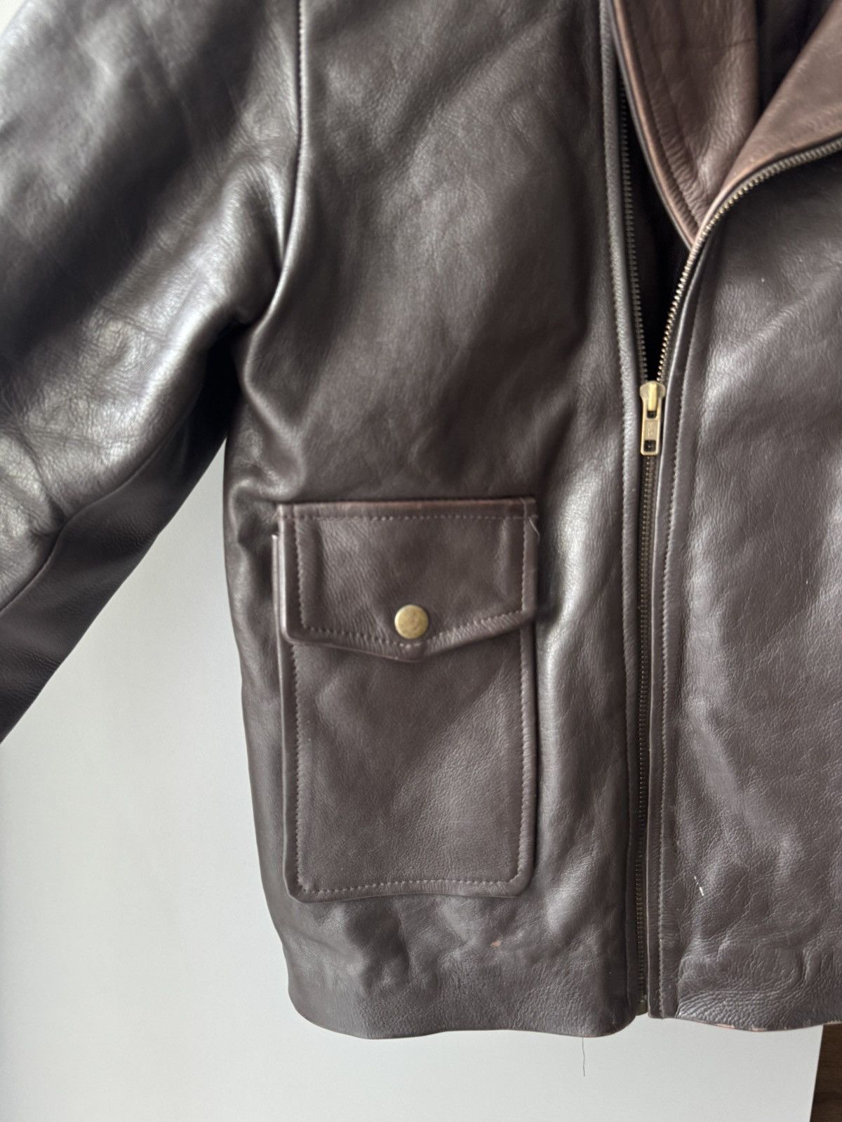 Genuine Leather 🔥ARCHIVE VINTAGE AVANT GARDE BIKER LEATHER JACKET 90s🔥 Size US L / EU 52-54 / 3 - 12 Thumbnail