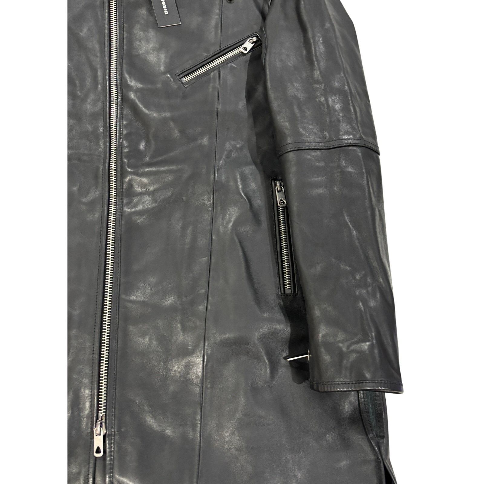 Diesel *R45 DIESEL Men's Leather Motorcycle Jacket Black Size 44 Size US S / EU 44-46 / 1 - 9 Thumbnail