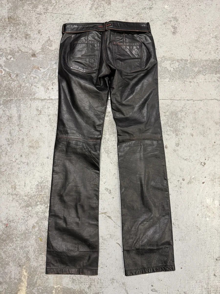 Jean Paul Gaultier 1990s Jean Paul Gaultier Black Belted Biker Leather Pants Size US 30 / EU 46 - 5 Thumbnail