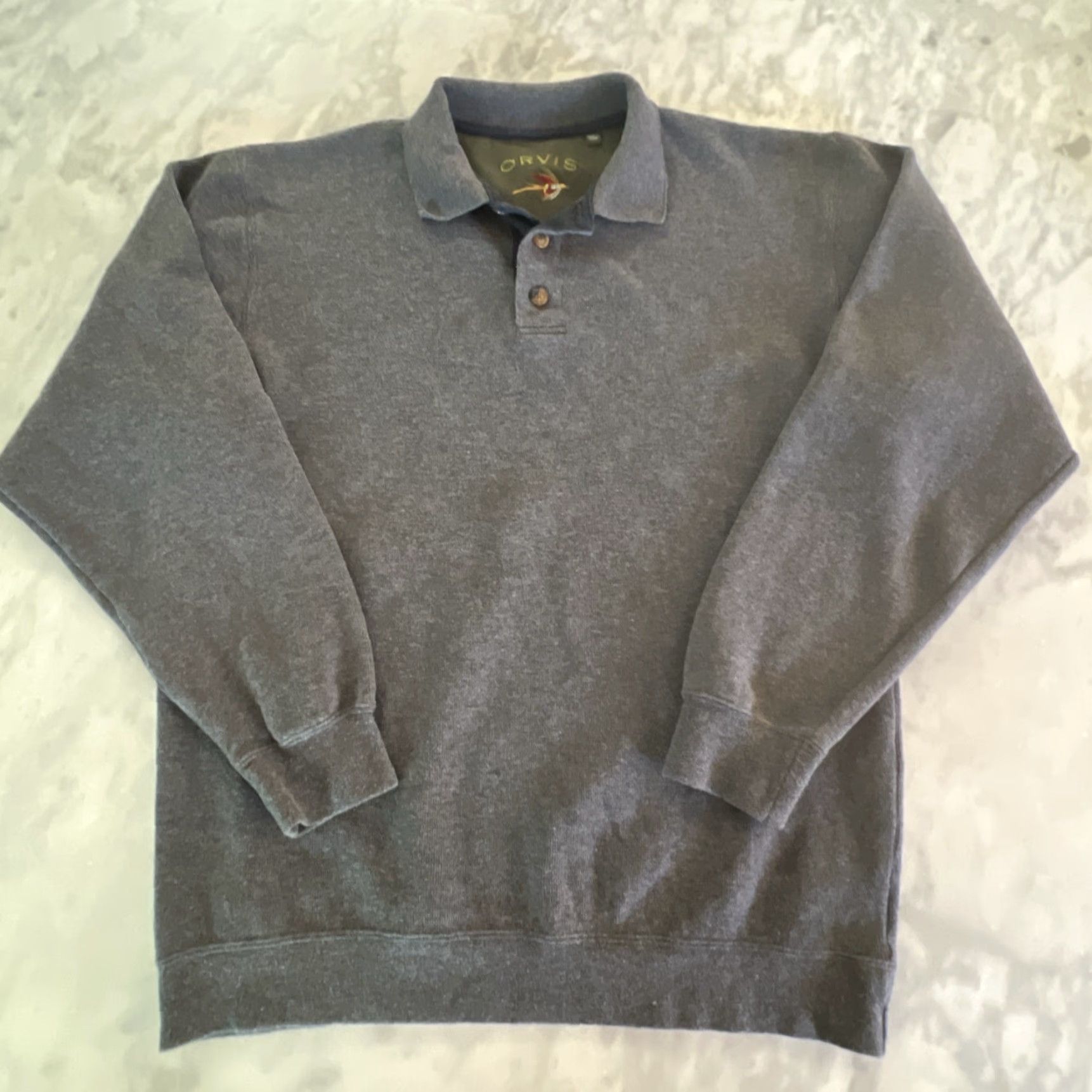 Orvis Orvis Sweater Men’s Medium Collared Pullover Gray Outdoor Adventure Long Sleeve Size US M / EU 48-50 / 2 - 2 Thumbnail