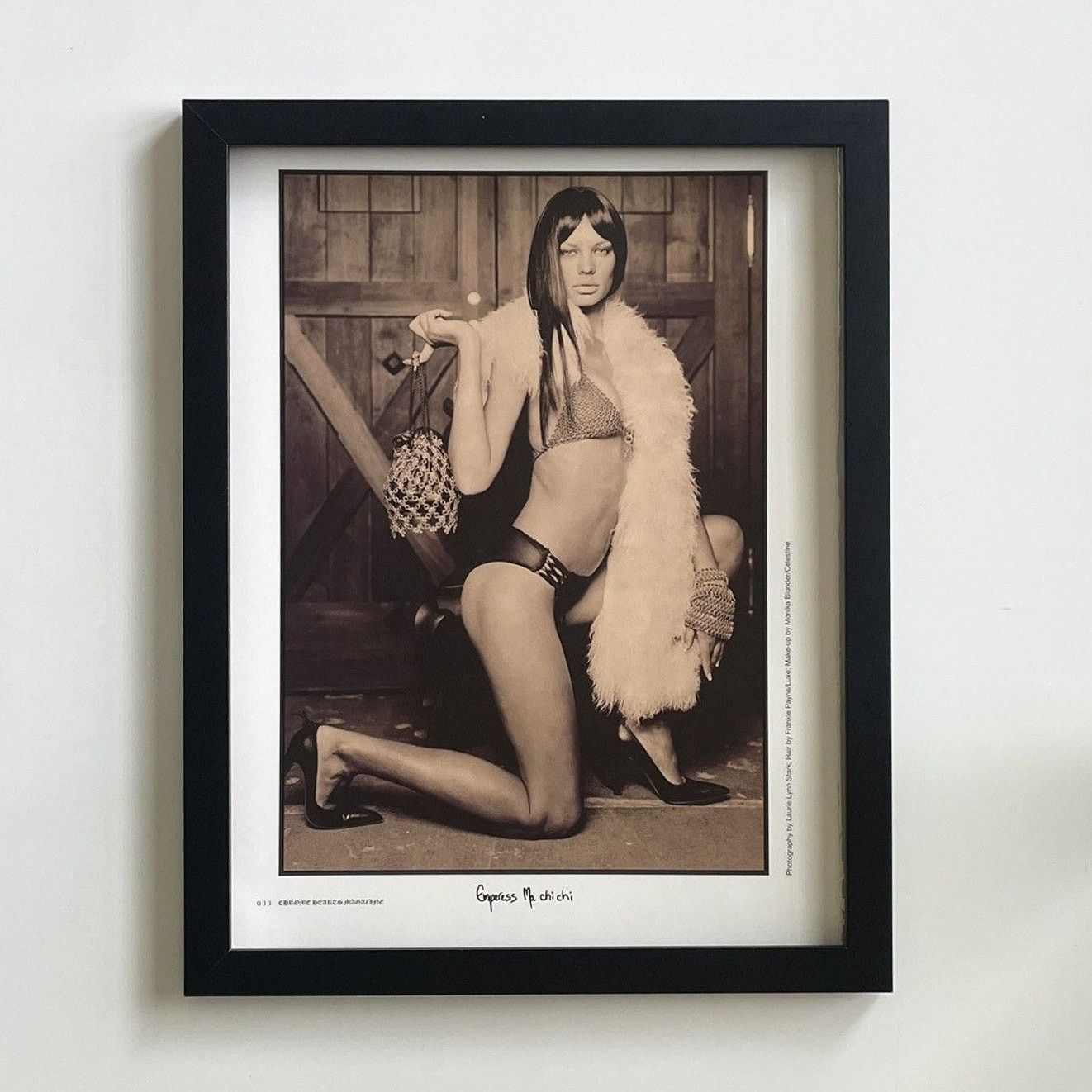 Chrome Hearts × Vintage Chrome Hearts vintage erotic photo Poster framed 9x11 Size ONE SIZE - 1 Thumbnail