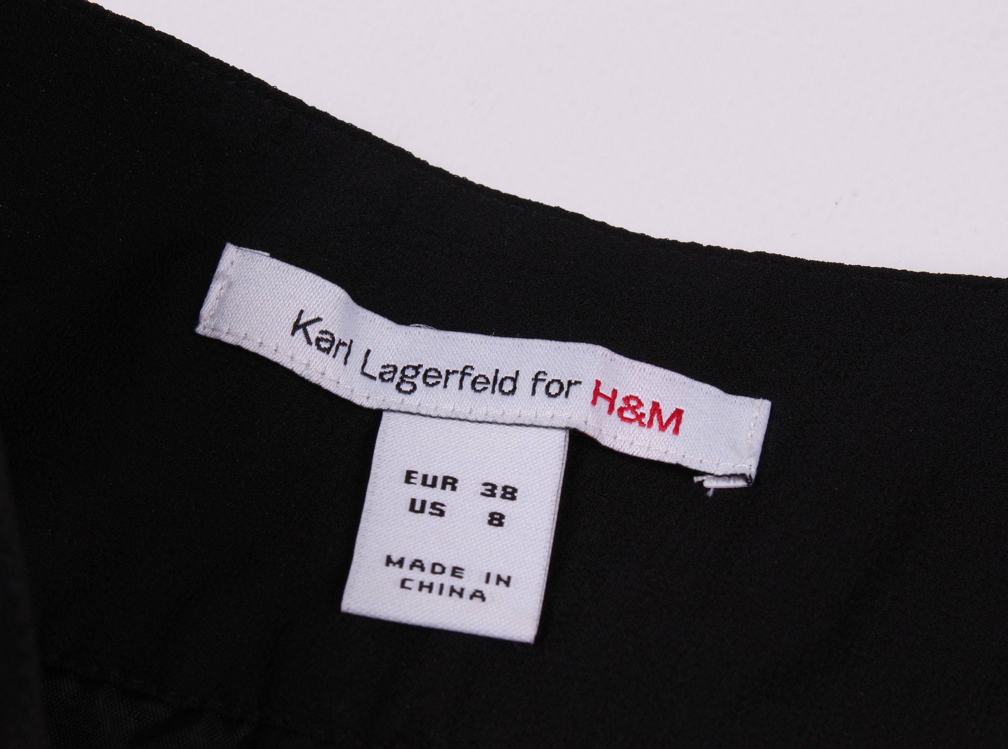 H&M × Karl Lagerfeld Vintage Karl Lagerfeld for H&M Silk Midi Flared Skirt Size 28" / US 6 / IT 42 - 6 Thumbnail