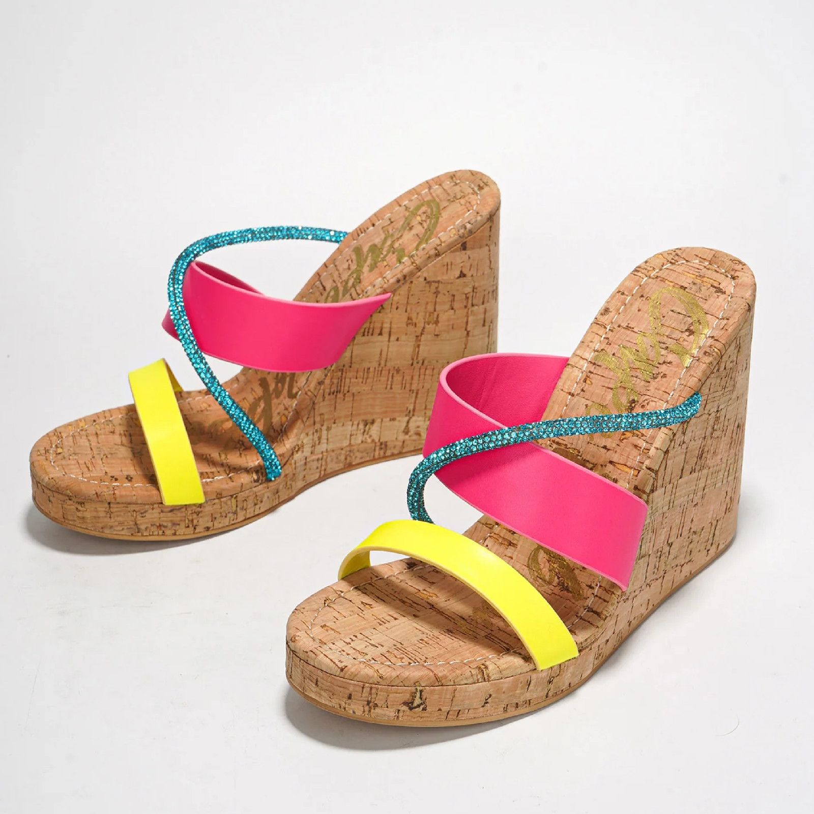 Other Xando Slip On Cork Wedge Slides Multi Size Triple Straps Neo Size US 9 / IT 39 - 5 Thumbnail