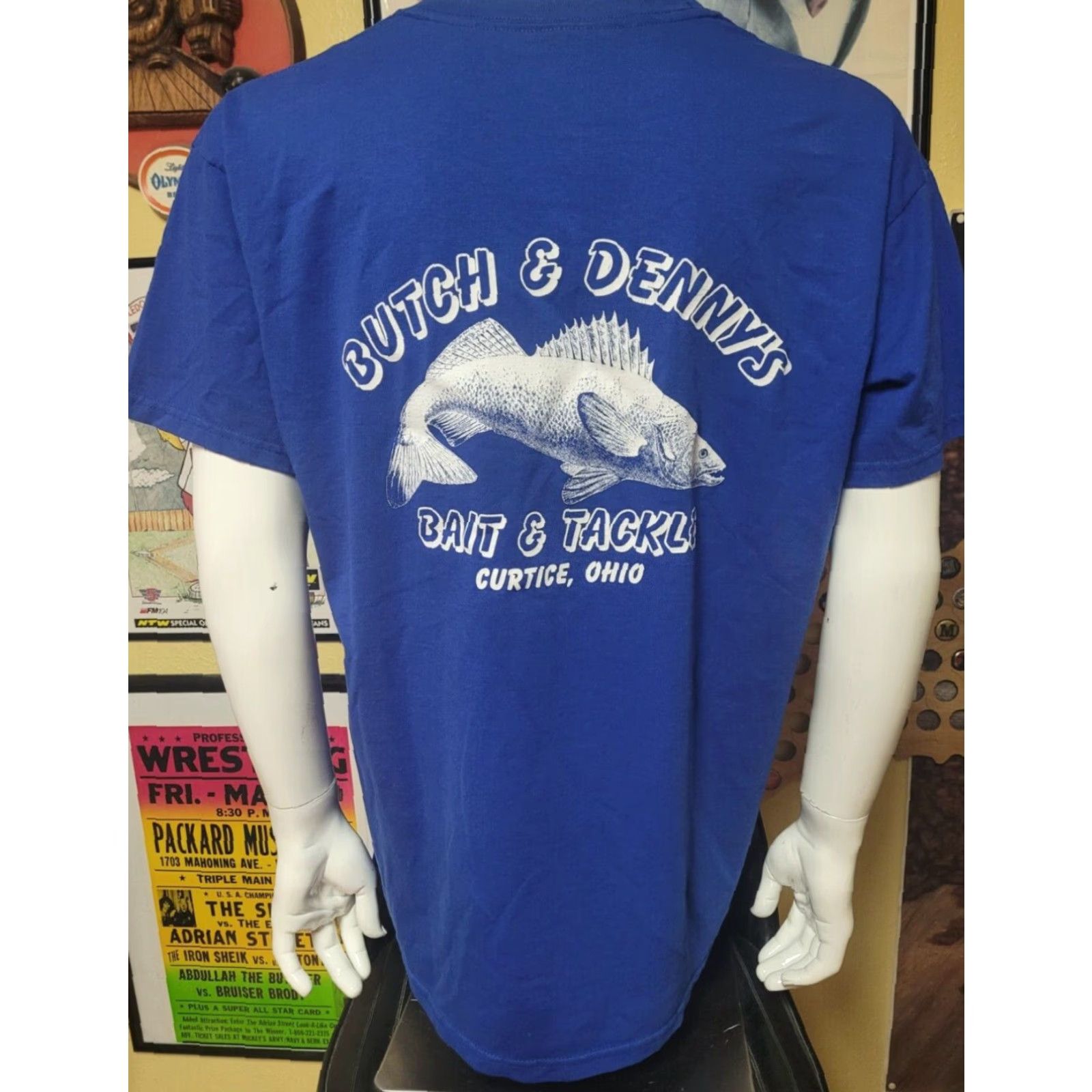 Jerzees VINTAGE Butch & Denny's Bait & Tackle T Shirt XL Men Blue Jerzees 50.50 Fishing Nautical Graphic Tee Shirt Size US XL / EU 56 / 4 - 3 Thumbnail