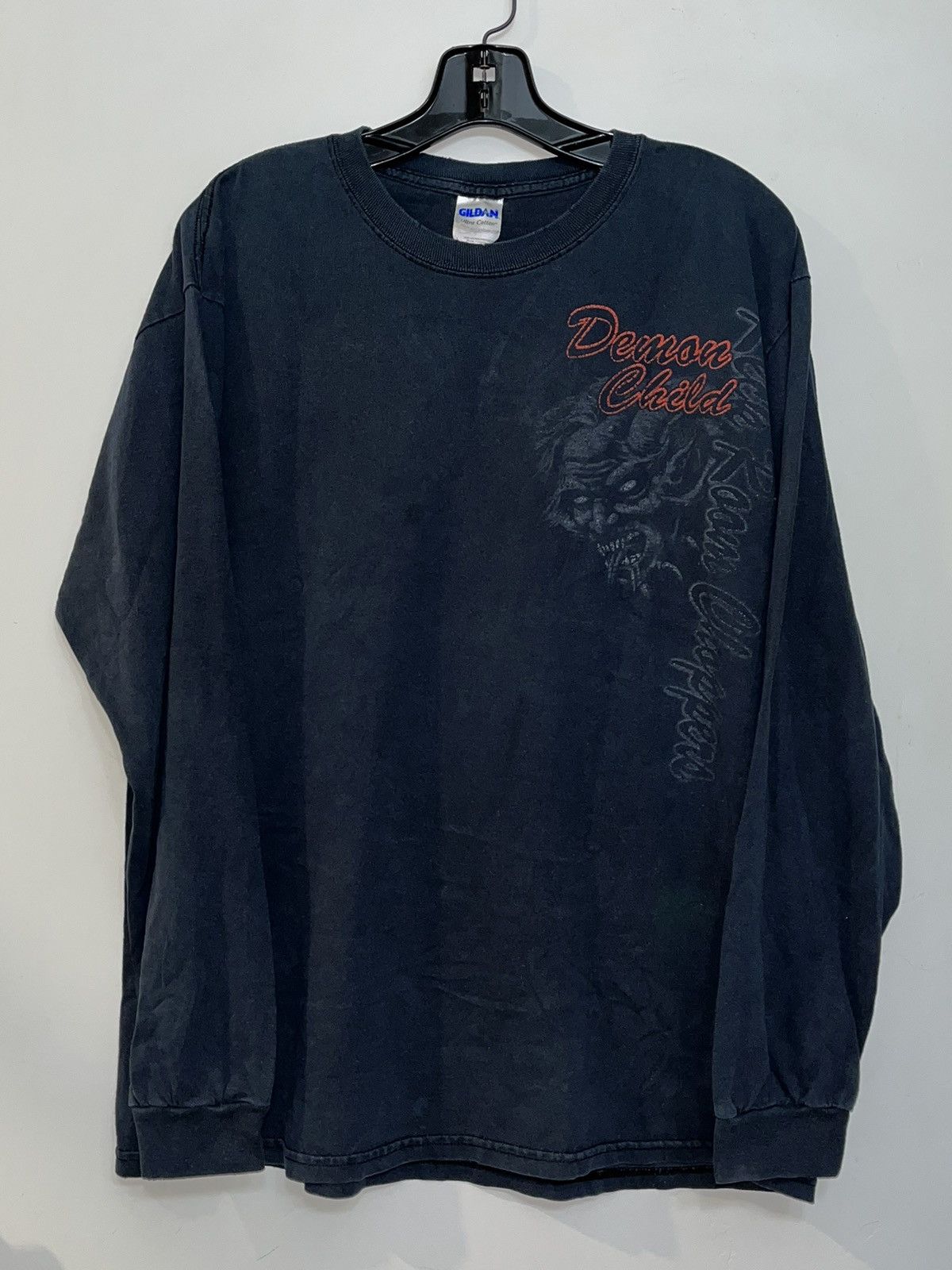 If Six Was Nine × Vintage Crazy Grunge Y2K Faded Demon Child Chopper ERD Long Sleeve Size US L / EU 52-54 / 3 - 3 Thumbnail