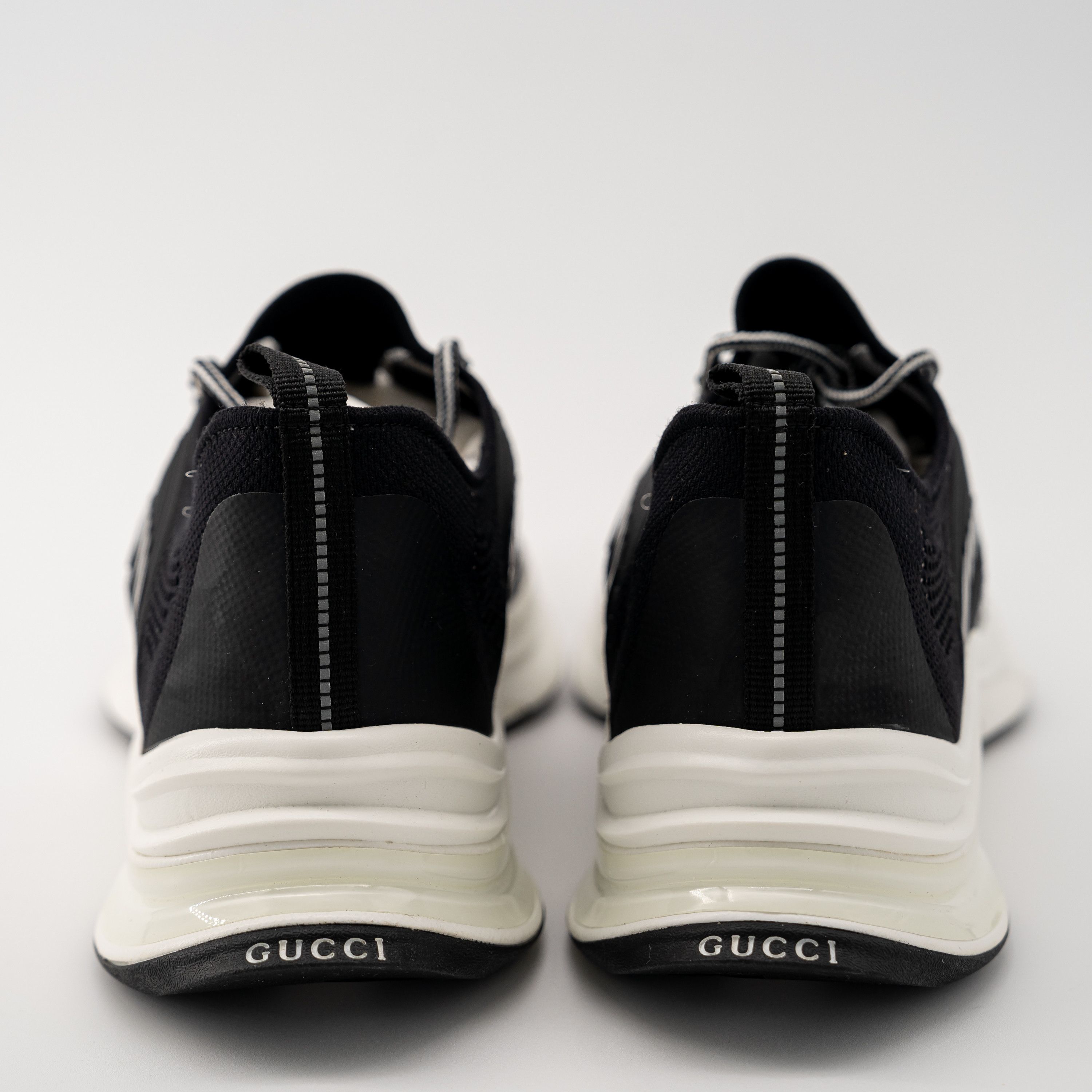 Gucci G 12.5 US 13 Gucci Run Sneaker Black White Knit GG Size US 13 / EU 46 - 4 Thumbnail