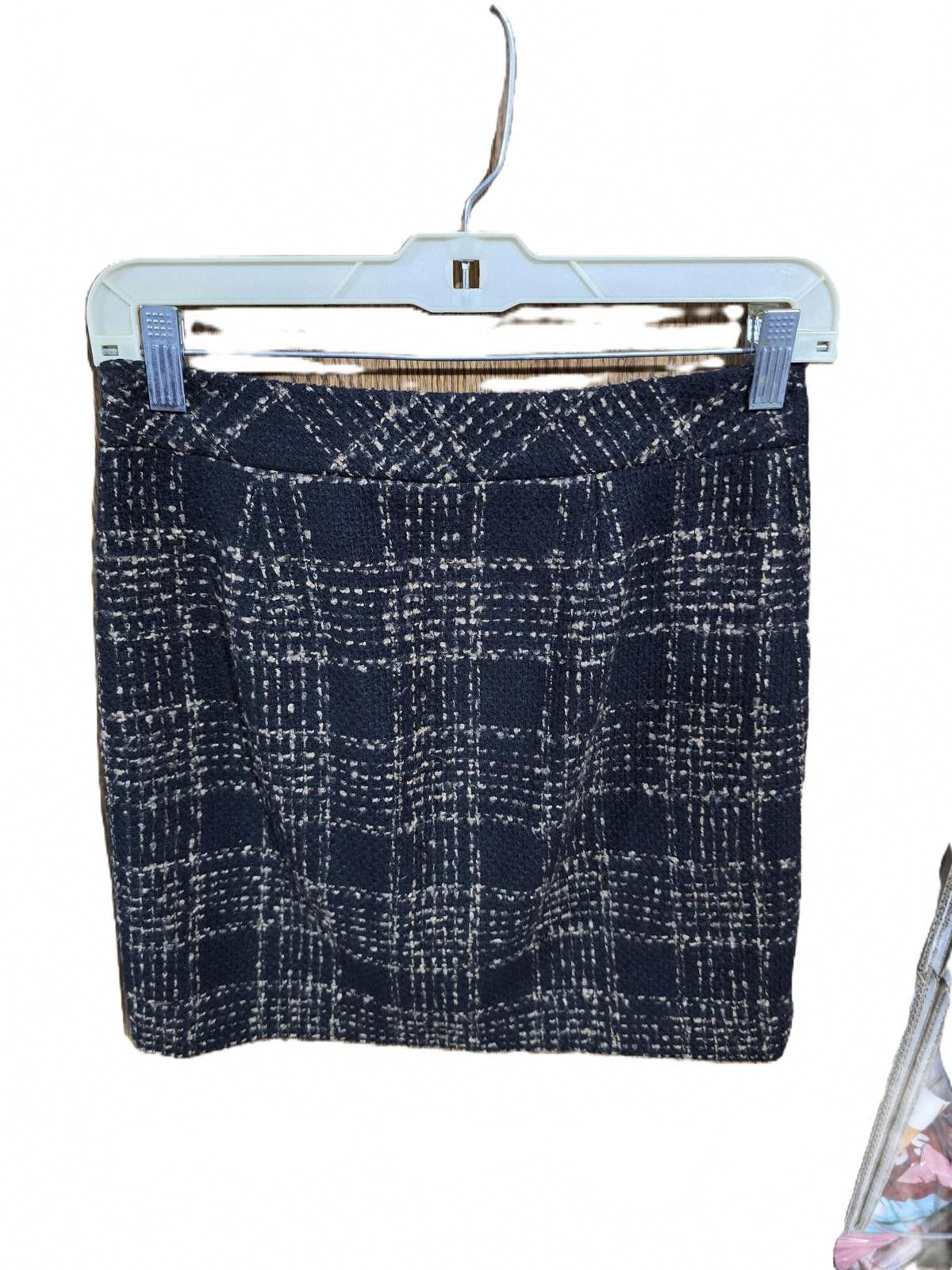 Other Women's Black & Tan Plaid Button Detail Mini Skirt Size 24" / US 00 / IT 34 - 3 Thumbnail
