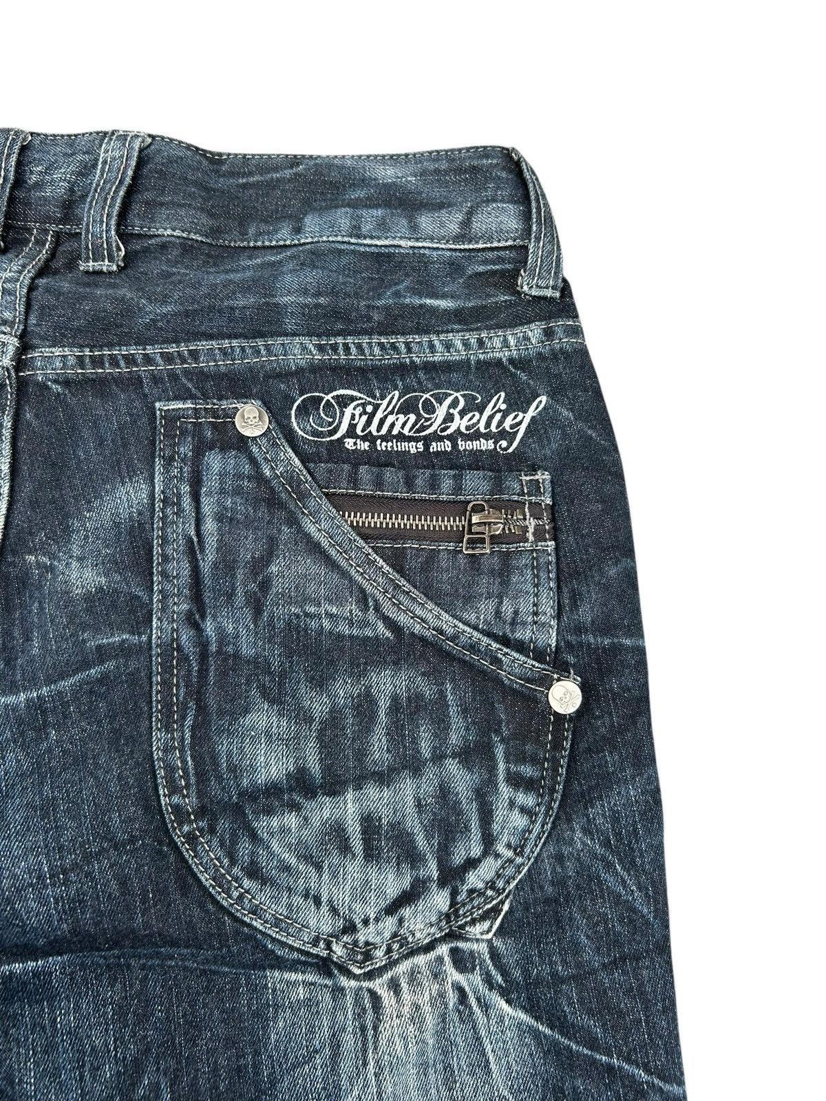 If Six Was Nine SKULL BONES WILD LIFE STUDDED CLAWMARK DISTRESSED DENIM☠️ Size US 32 / EU 48 - 10 Thumbnail
