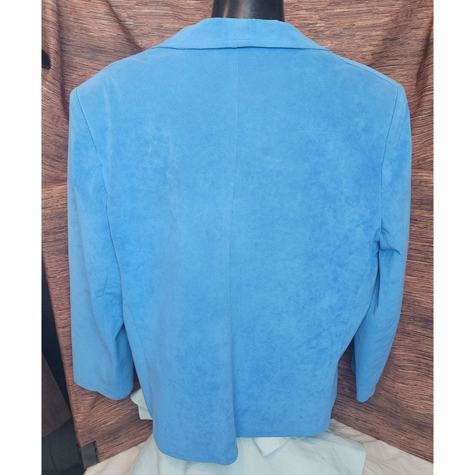 Other Amherst Collection Blue Felt Suit Jacket and Skirt Size 16 Size XXL / US 16-18 / IT 52-54 - 2 Thumbnail