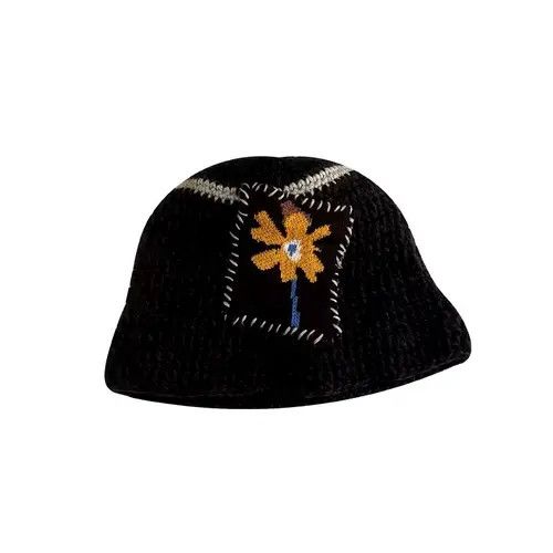 VIBE Outdoor retro floral knitted tulip bucket hat Size ONE SIZE - 5 Thumbnail
