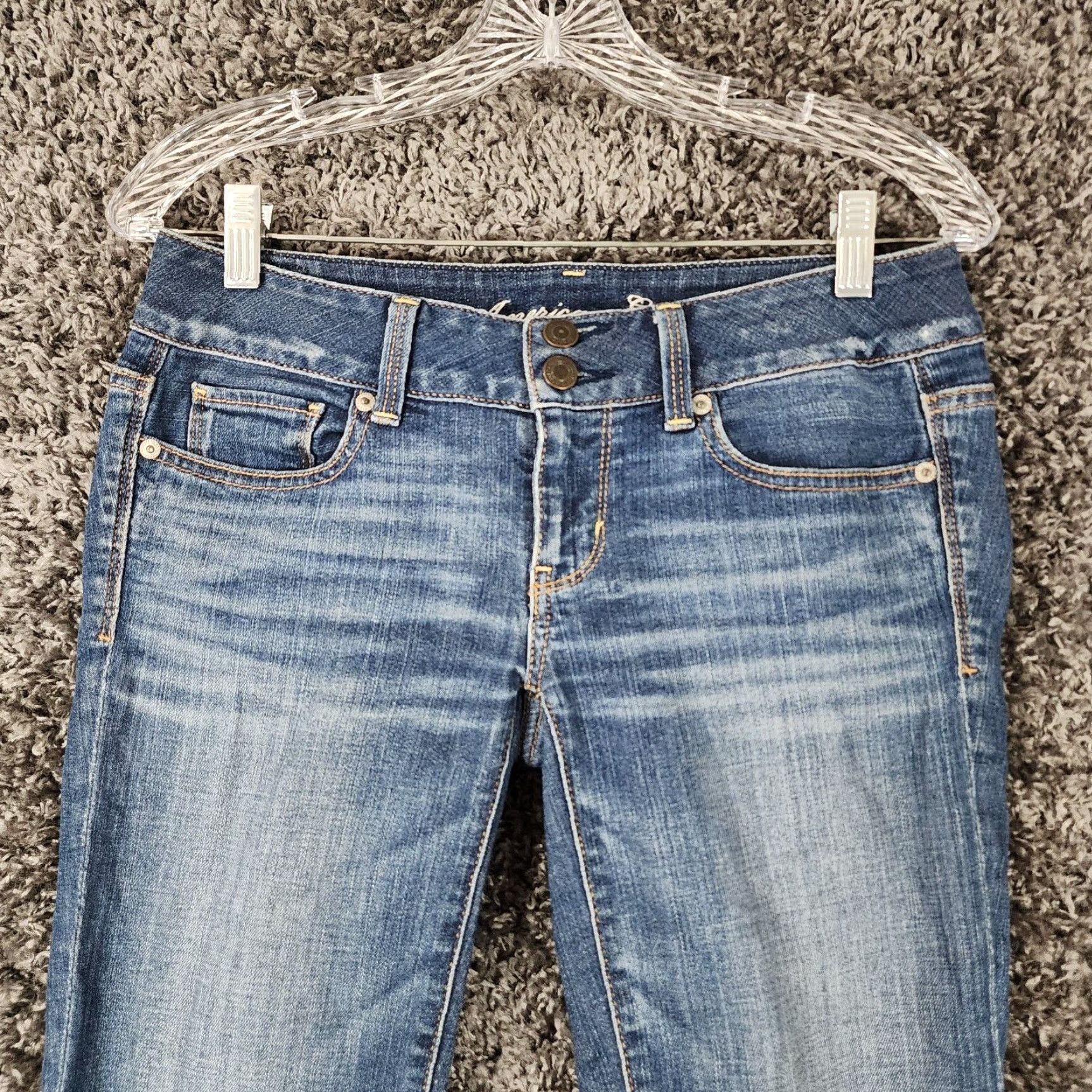 American Eagle Outfitters American Eagle Womens Blue Stretch Jeans Size 2 Size 26" / US 2 / IT 38 - 2 Thumbnail