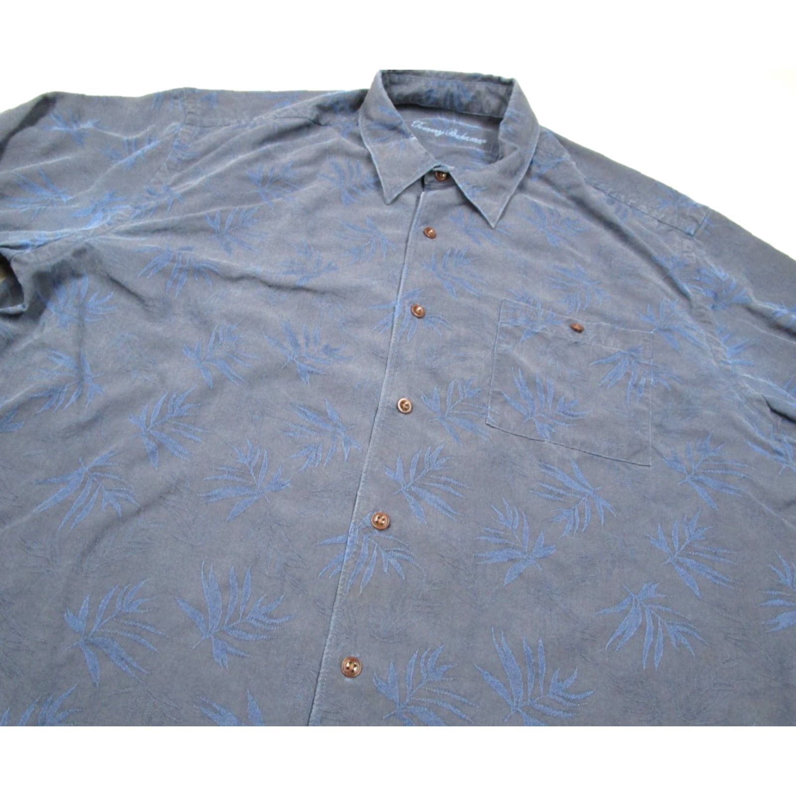 Tommy Bahama Vintage Tommy Bahama Men's XL Silk Floral Button-Up Shirt Long Sleeve Casual Tropical Beach Blue Size US XL / EU 56 / 4 - 2 Thumbnail