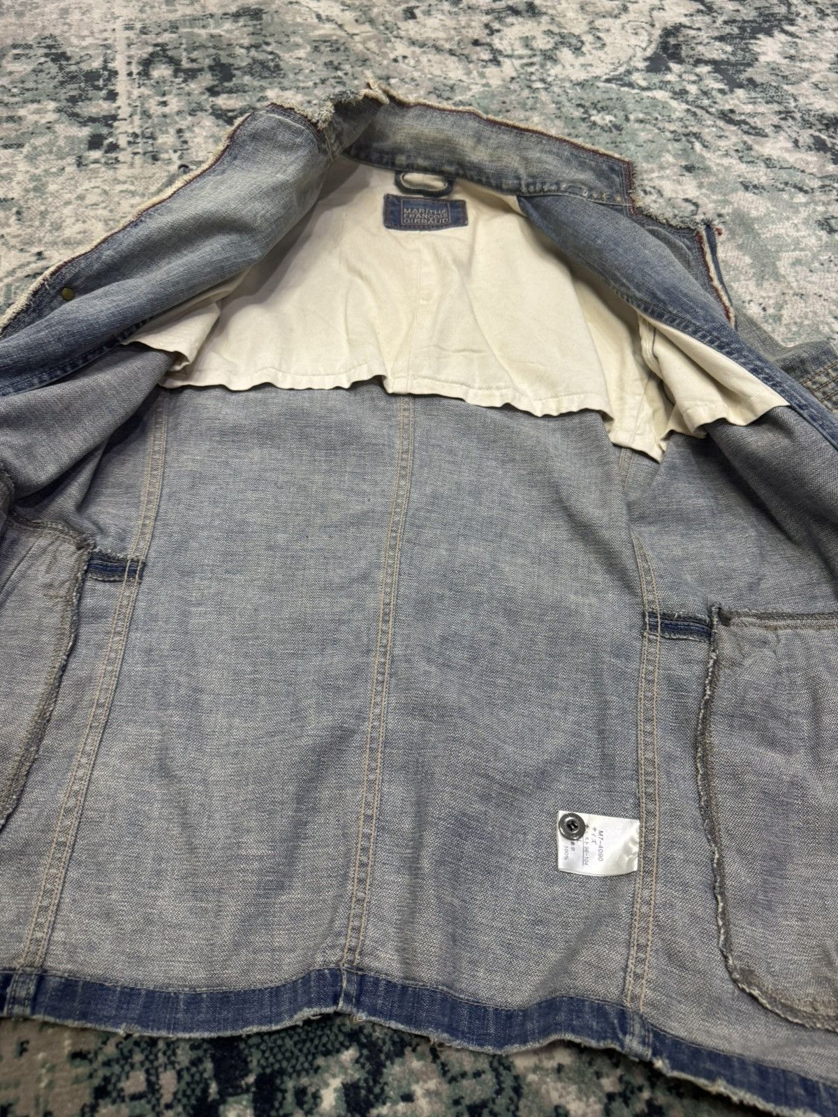 Marithe + Francois Girbaud MARITHE FRANCOIS GIRBAUD DISTRESSED DENIM JACKET Size US L / EU 52-54 / 3 - 4 Thumbnail