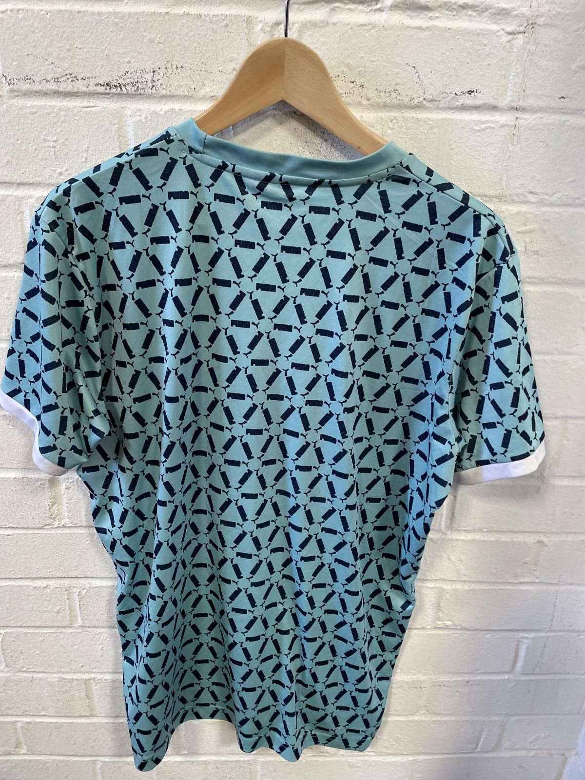 Puma Puma Men's Printed T-Shirt in Light Blue and Navy Size US L / EU 52-54 / 3 - 3 Thumbnail