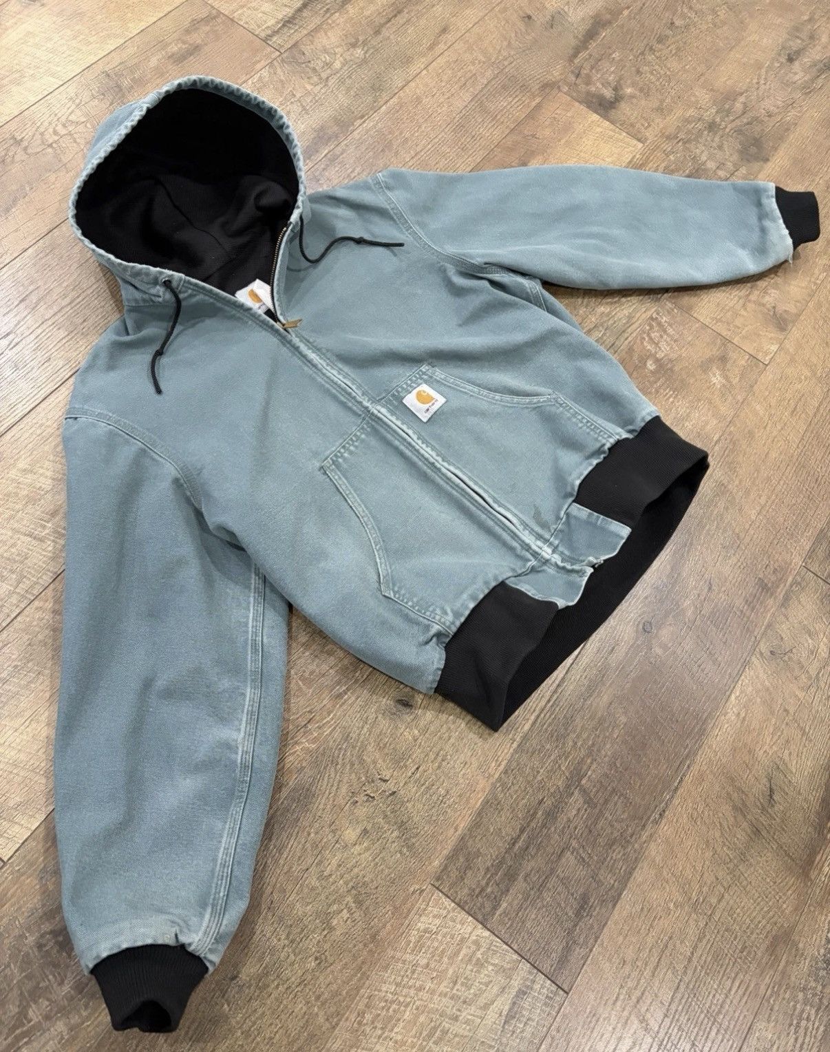 Carhartt Vintage 90s Carhartt Active Jacket Seafoam Green Medium Size US M / EU 48-50 / 2 - 3 Thumbnail