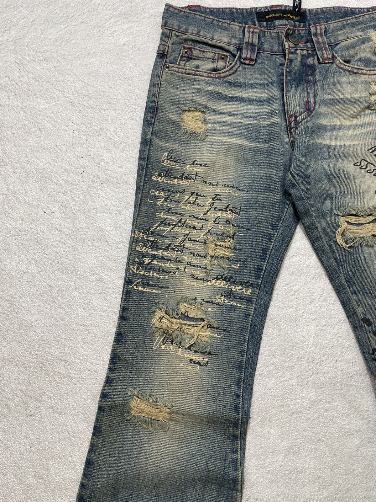 Hysteric Glamour 2000s Archival Hysteric Poem Flare Denim Mudwash Y2K Ifsix Size 25" / US 0 / IT 36 - 4 Thumbnail