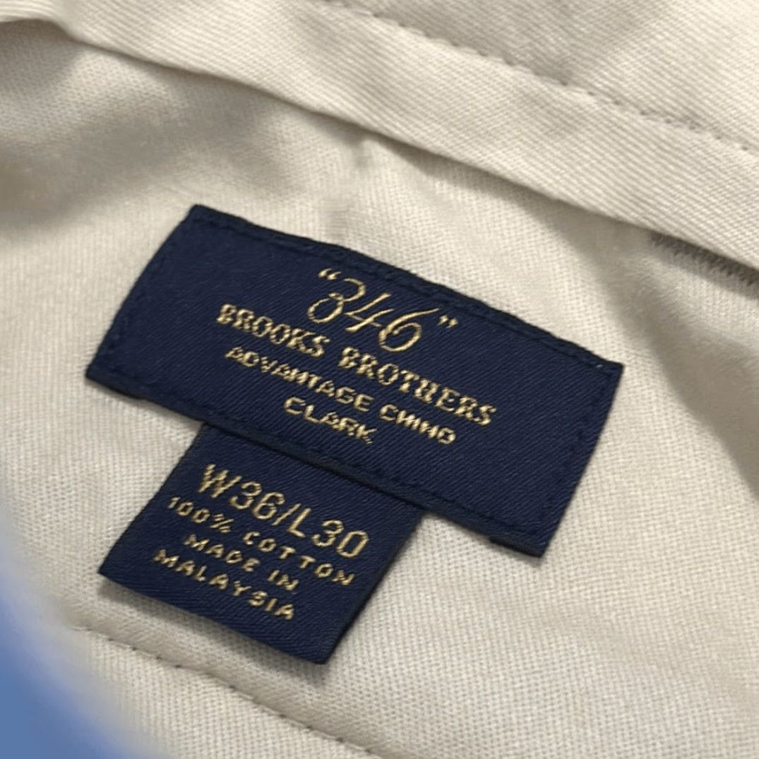 Brooks Brothers Brooks Brothers Mens Lightweight Advantage Chino Clark Tan Dress Pants W36/L30 Tan Chino Pants Mens 36 Waist 30 Inseam Size US 36 / EU 52 - 7 Thumbnail