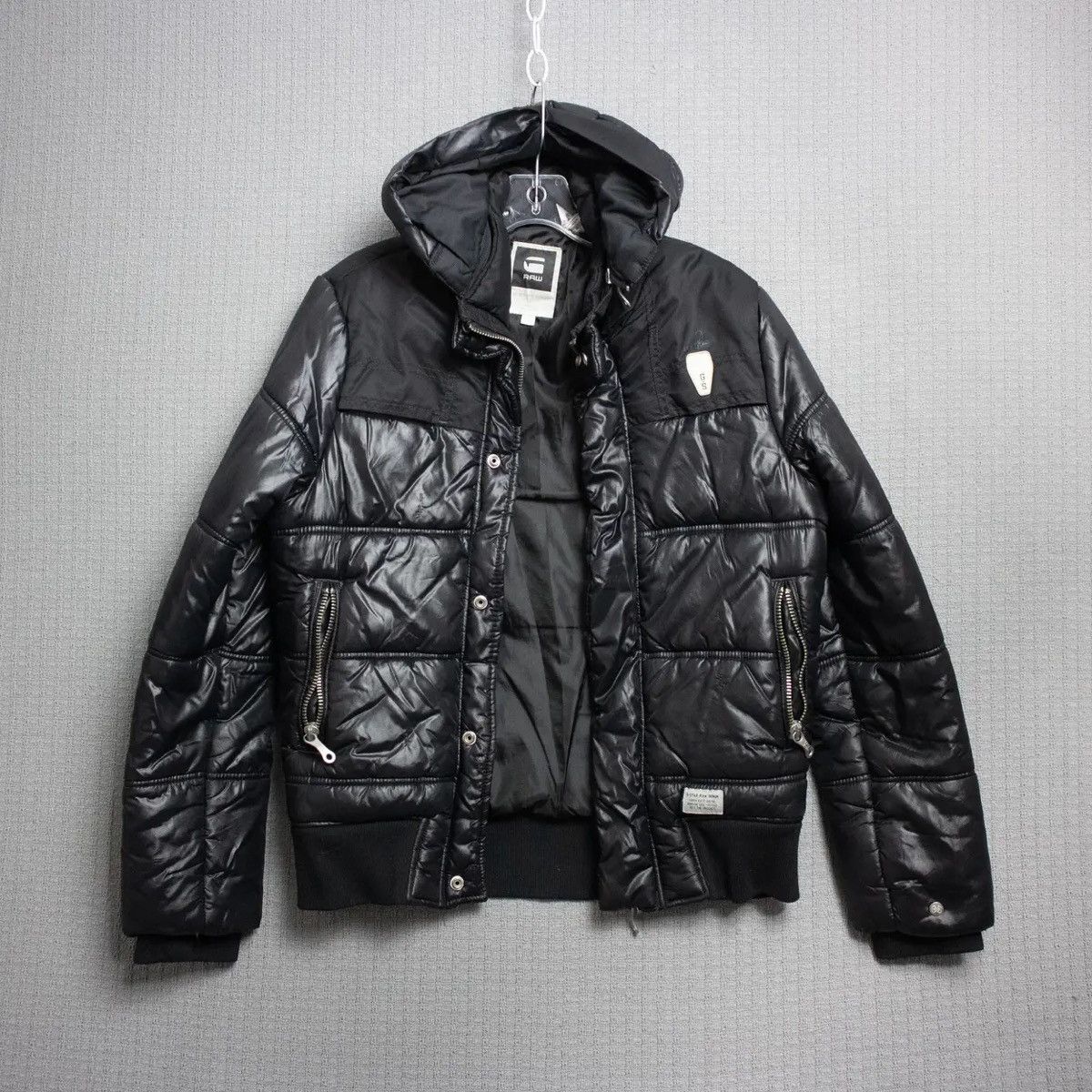 G-Star G Star Raw Shiny Down Puffer Detachable Hood Drill Jacket Size US XL / EU 56 / 4 - 2 Thumbnail
