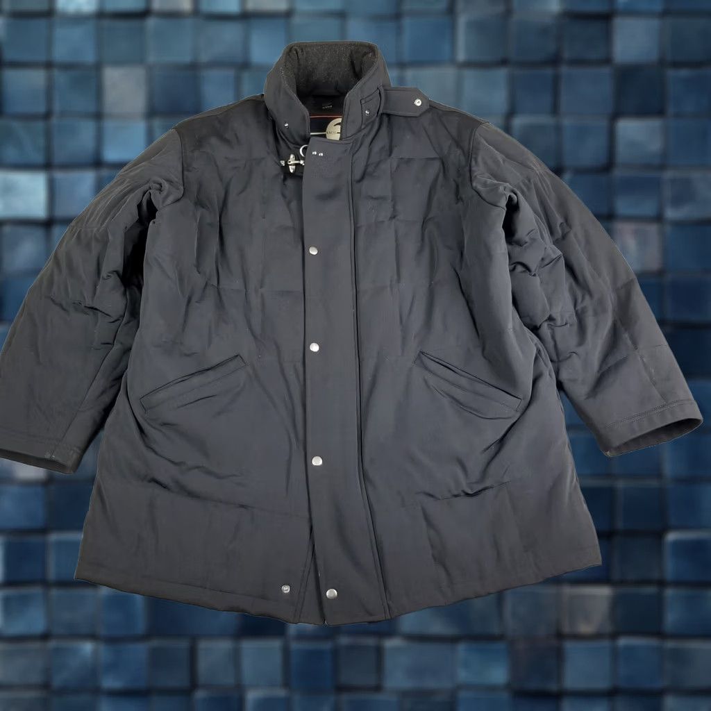Vintage Facis Down Puffer Jacket Men 52 Wool Lining Trim Lobster Clasp Winter Coat XXL Black Nylon/Wool Lining Facis Designer Overcoat Men 2XL Vintage Size US XXL / EU 58 / 5 - 1 Thumbnail