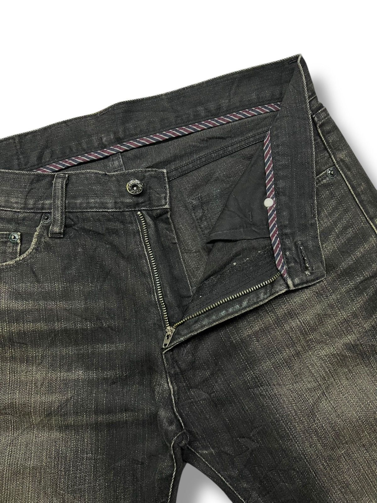 Uniqlo Vintage 00s Uniqlo S-001 - Faded Black Wash,Distressed Denim Size US 33 - 7 Thumbnail