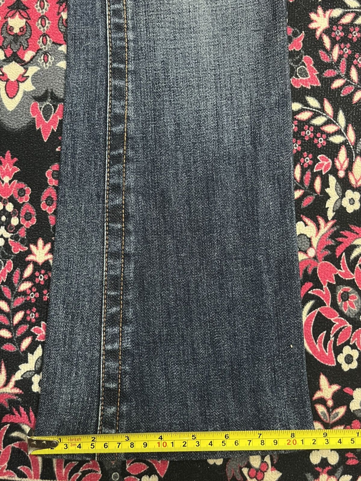 If Six Was Nine ⚡️Flare⚡️Plastic By Gly Floral Embroidered Pocket Blue Jeans Size 29" - 15 Thumbnail
