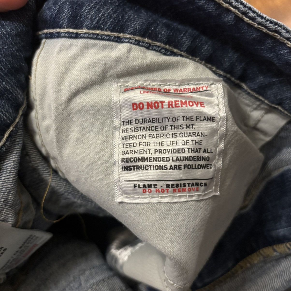 Ariat × Vintage Vintage Baggy Flame Resistant Ariat Blue Jeans Size US 34 / EU 50 - 4 Thumbnail