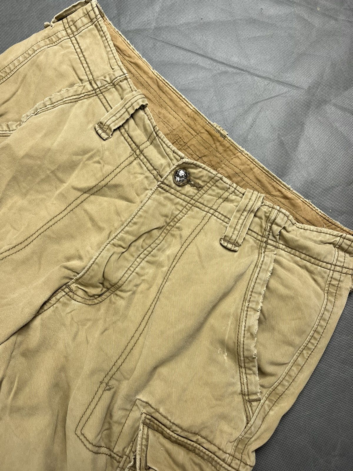 Handmade Custom transformer distressed cargo jeans pants+shorts grung Size US 36 / EU 52 - 6 Thumbnail