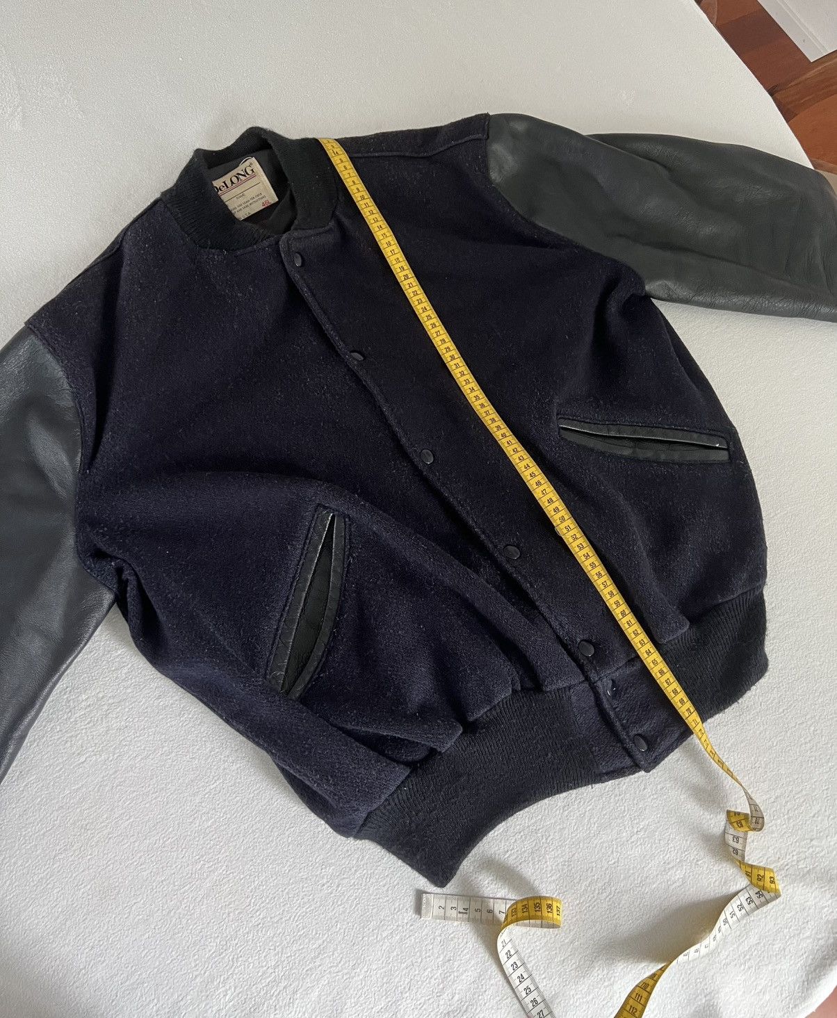 Delong Vintage Varsity / Leather Jacket Size US S / EU 44-46 / 1 - 10 Thumbnail
