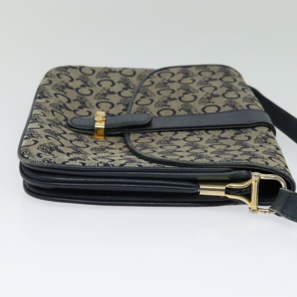 Celine CELINE C Sulky Shoulder Bag Canvas Navy Gold Size ONE SIZE - 5 Thumbnail