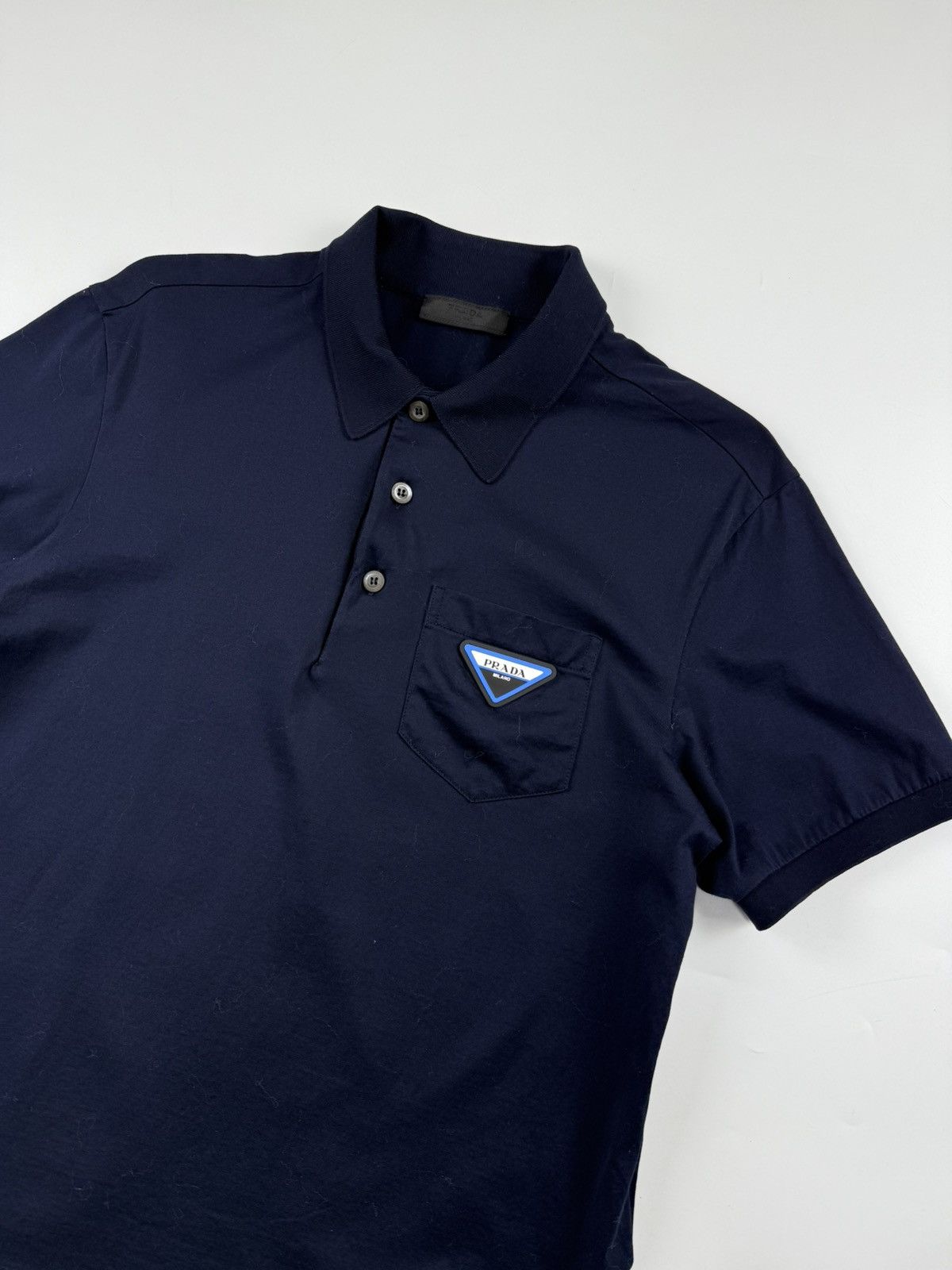 Prada Prada Triangle Logo Polo Shirt Size US S / EU 44-46 / 1 - 4 Thumbnail