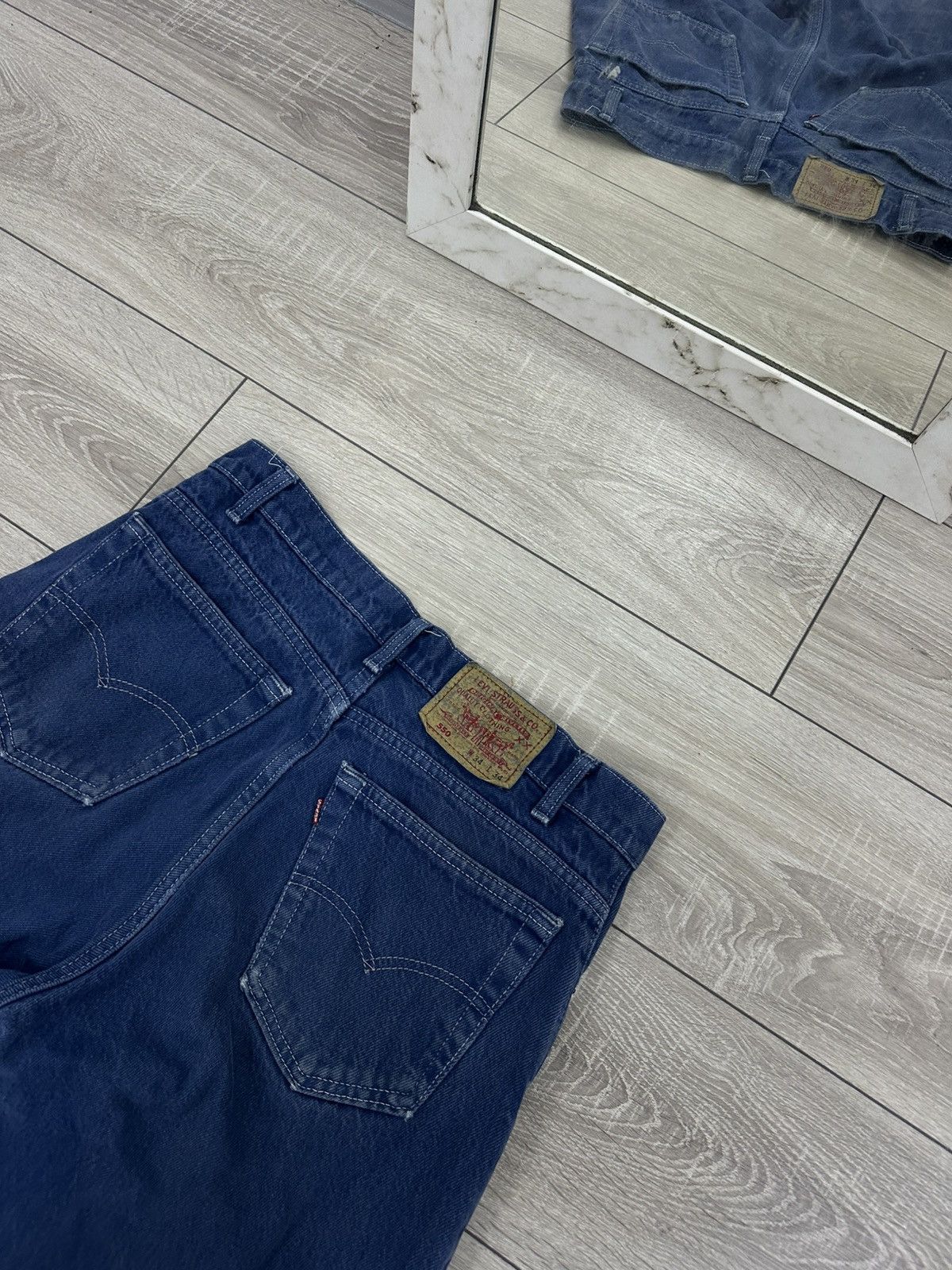Levi's Levis 550 34x34 Made in USA 80s Jeans Vintage Wash Blue Size US 34 / EU 50 - 5 Thumbnail