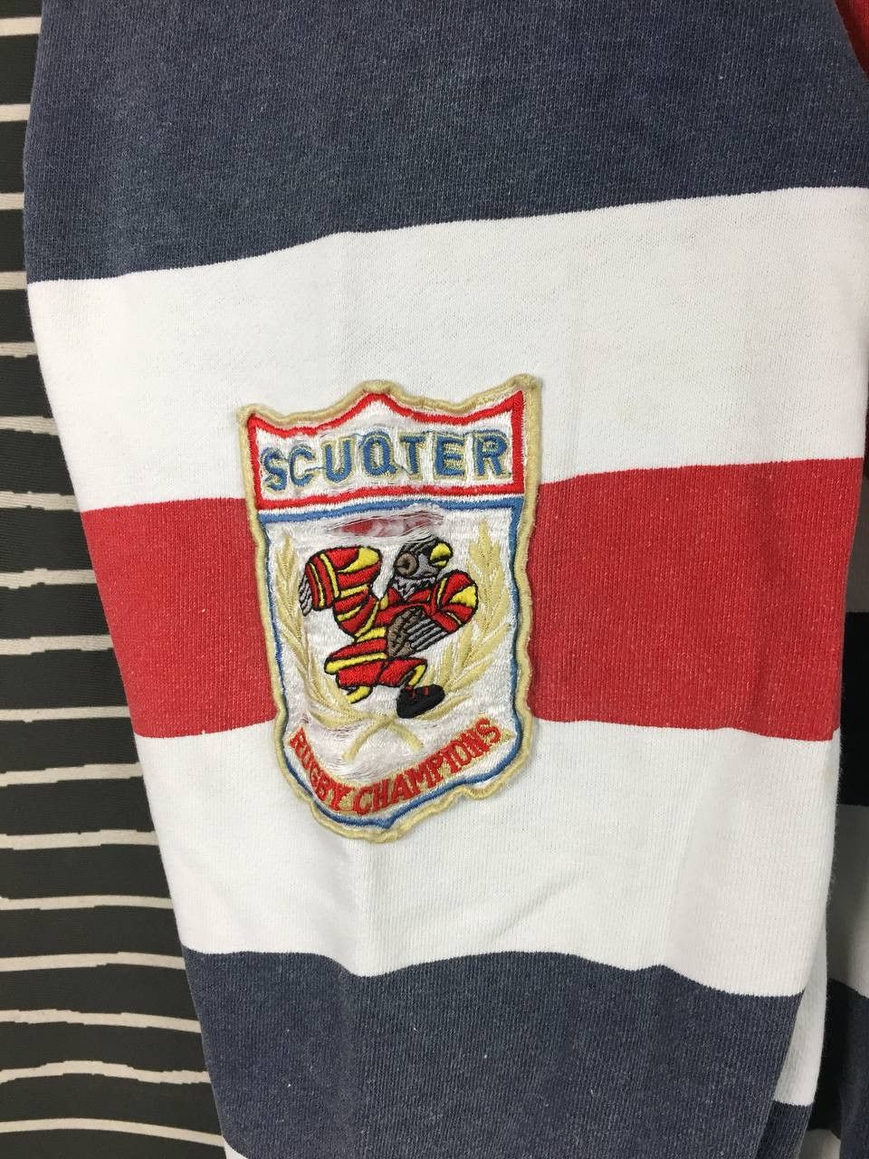 Vintage Vtg KEN. CLUB USA Rugby Scuqter Striped Sweatshirt Size US XL / EU 56 / 4 - 8 Thumbnail