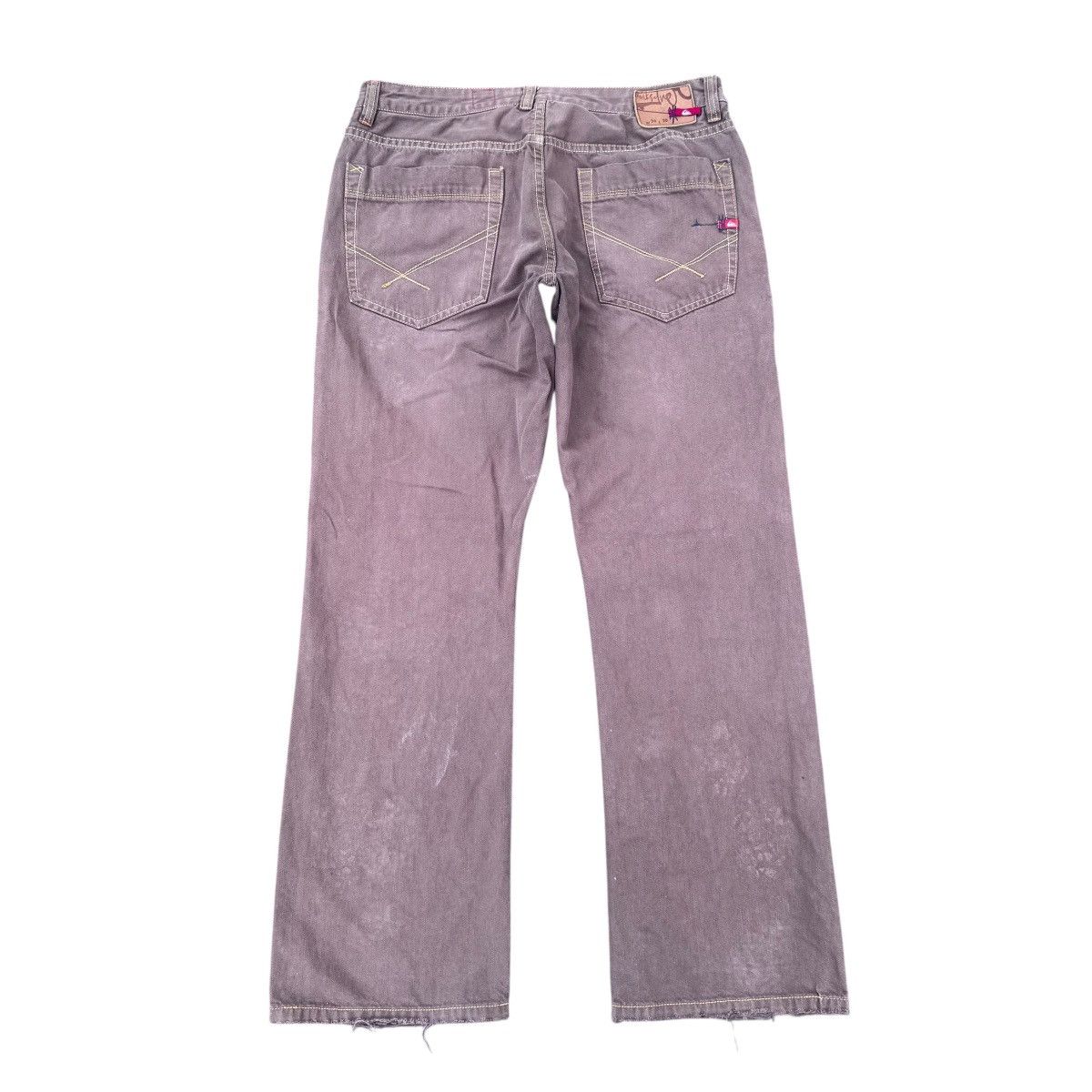 Quiksilver Vintage 90s Quiksilver Distressed Denim Jeans Brown Size US 34 / EU 50 - 3 Thumbnail