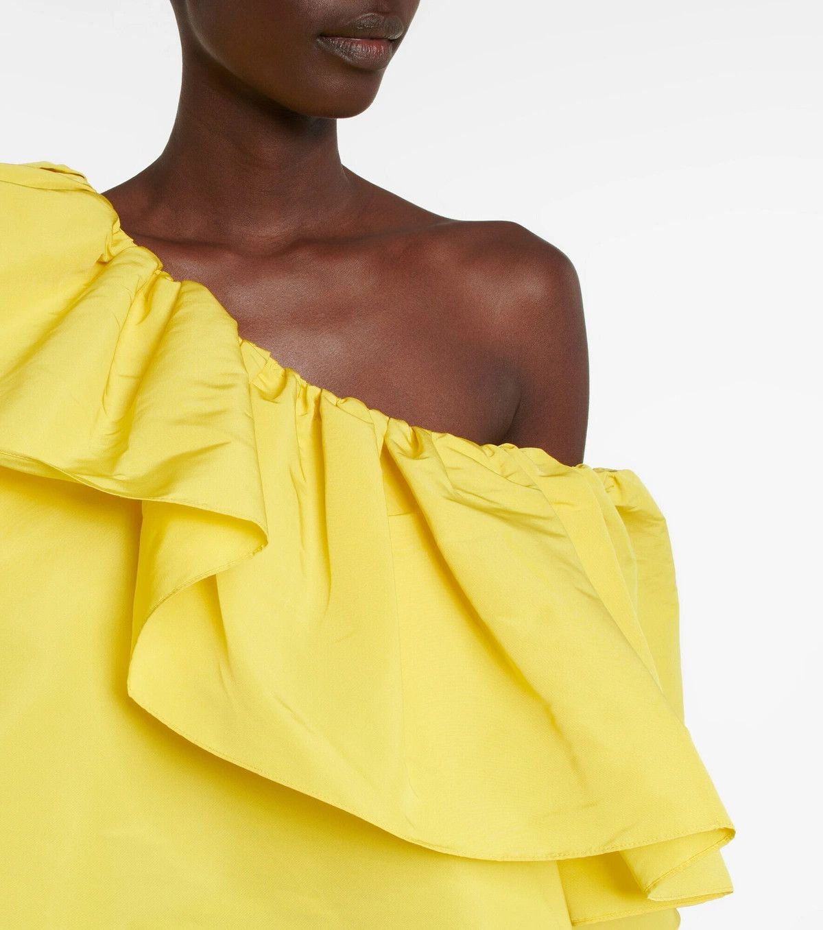 Alexander McQueen o1y0325 One-Shoulder Top in Yellow Size M / US 6-8 / IT 42-44 - 3 Thumbnail