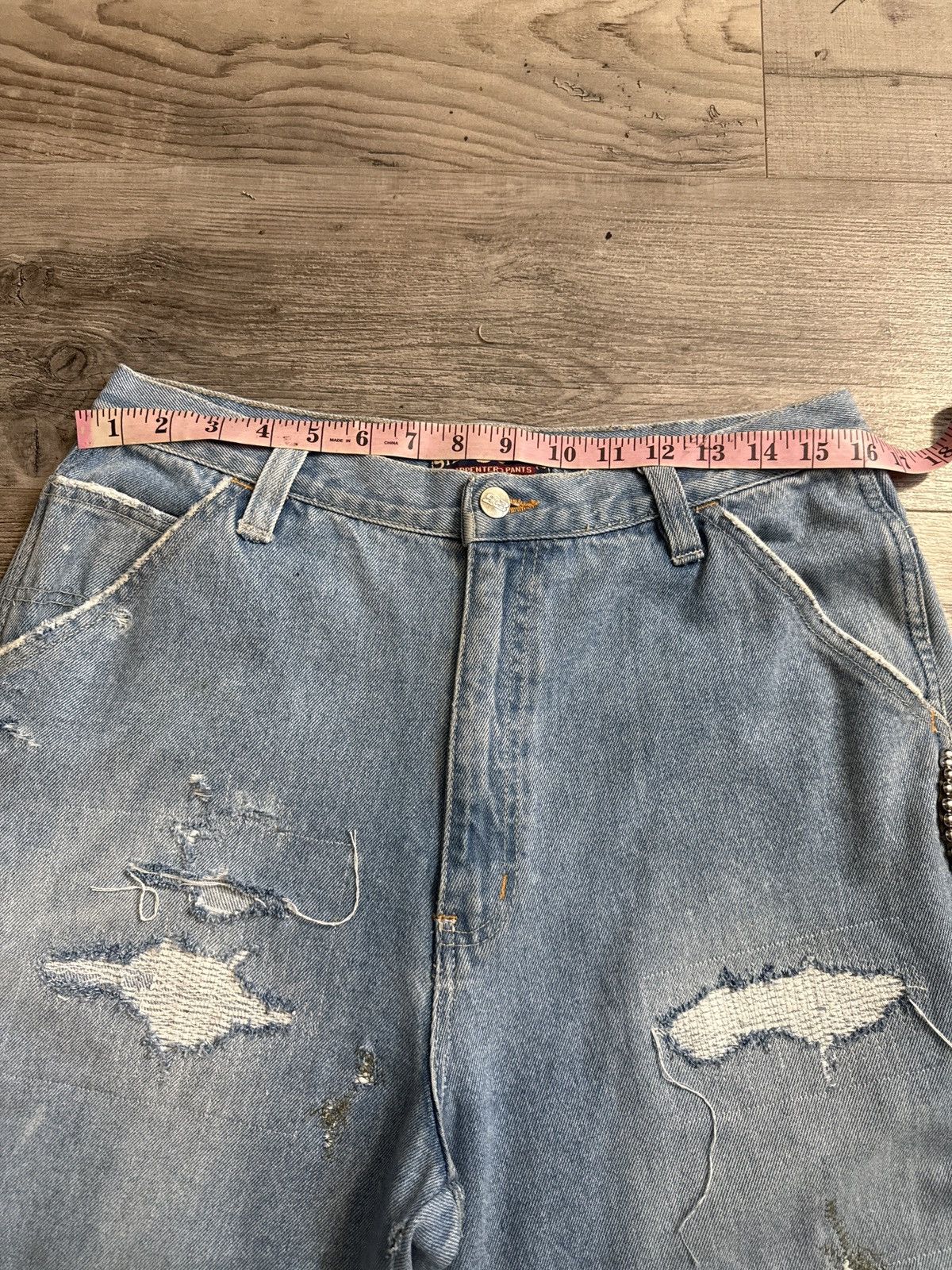Japanese Brand Kapital Inspired Studded Work Shorts Size US 32 / EU 48 - 14 Thumbnail