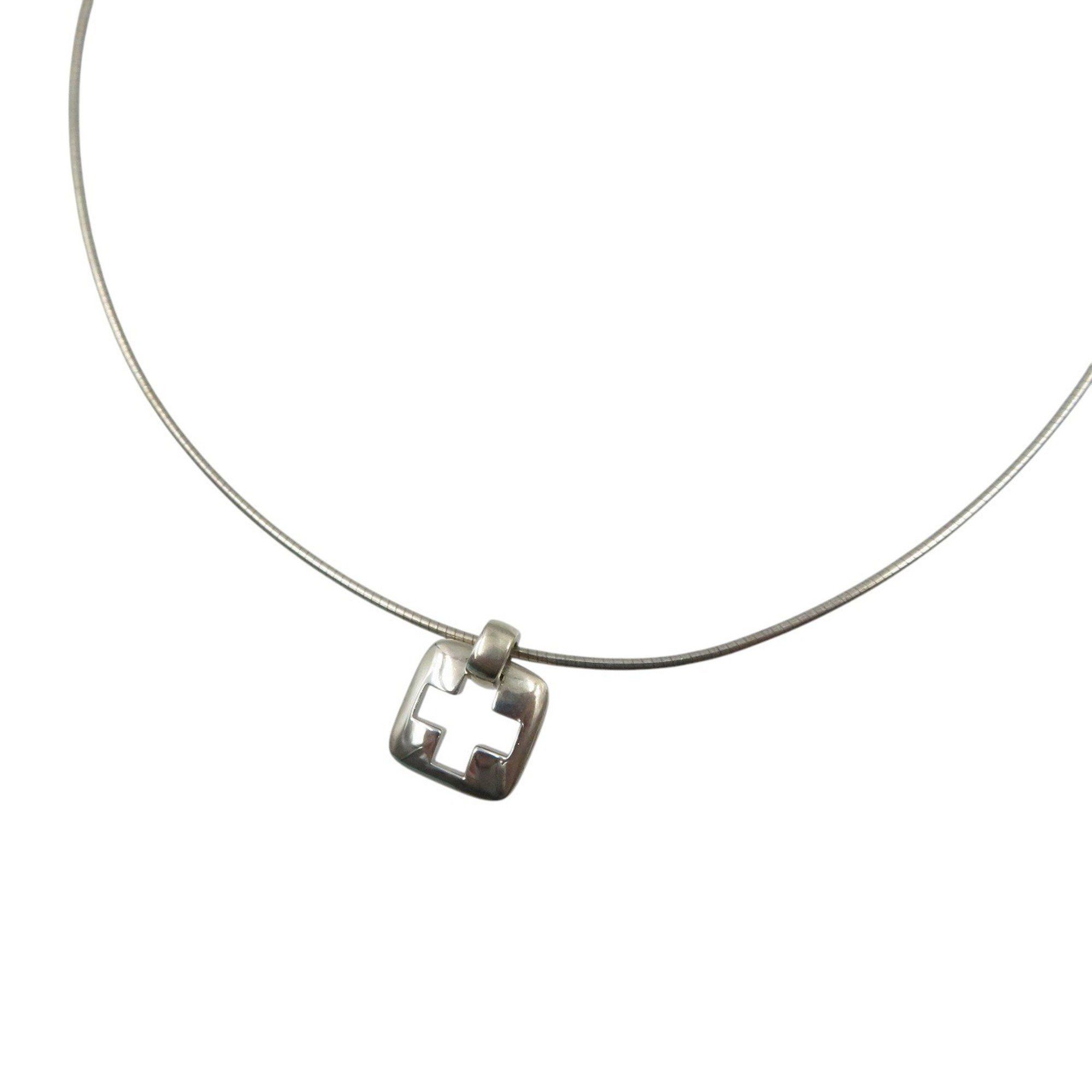 Tiffany & Co. Tiffany & Co. Open Cross Square 925 Sterling Silver Pendant Necklace 0938 Size ONE SIZE - 1 Thumbnail