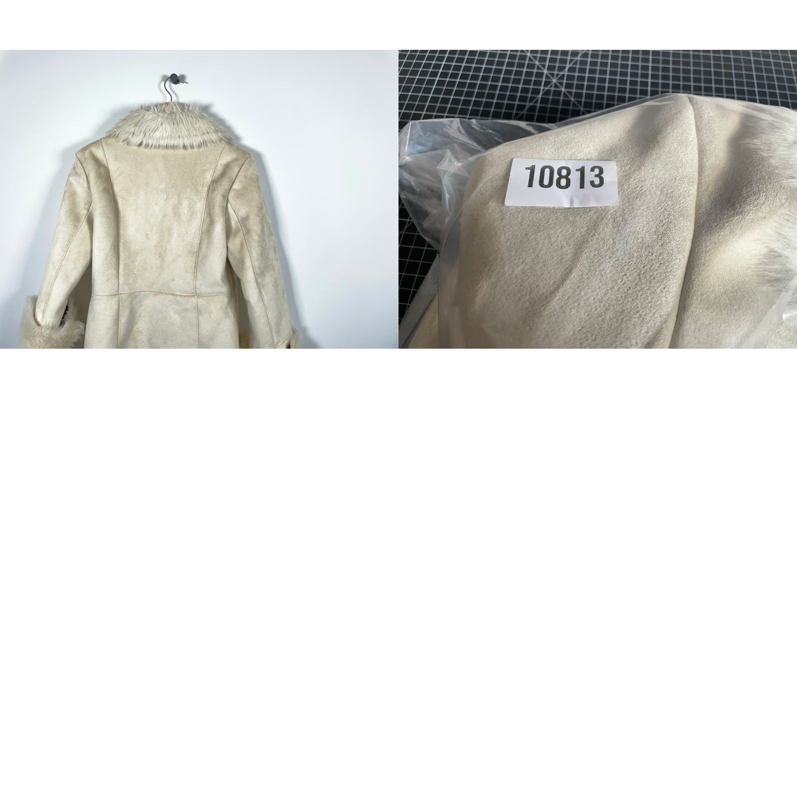 Vintage VINTAGE MixIt Penny Lane Style Coat Women's Medium Off-White Faux Fur Trim Retro Mod Size M / US 6-8 / IT 42-44 - 10 Thumbnail