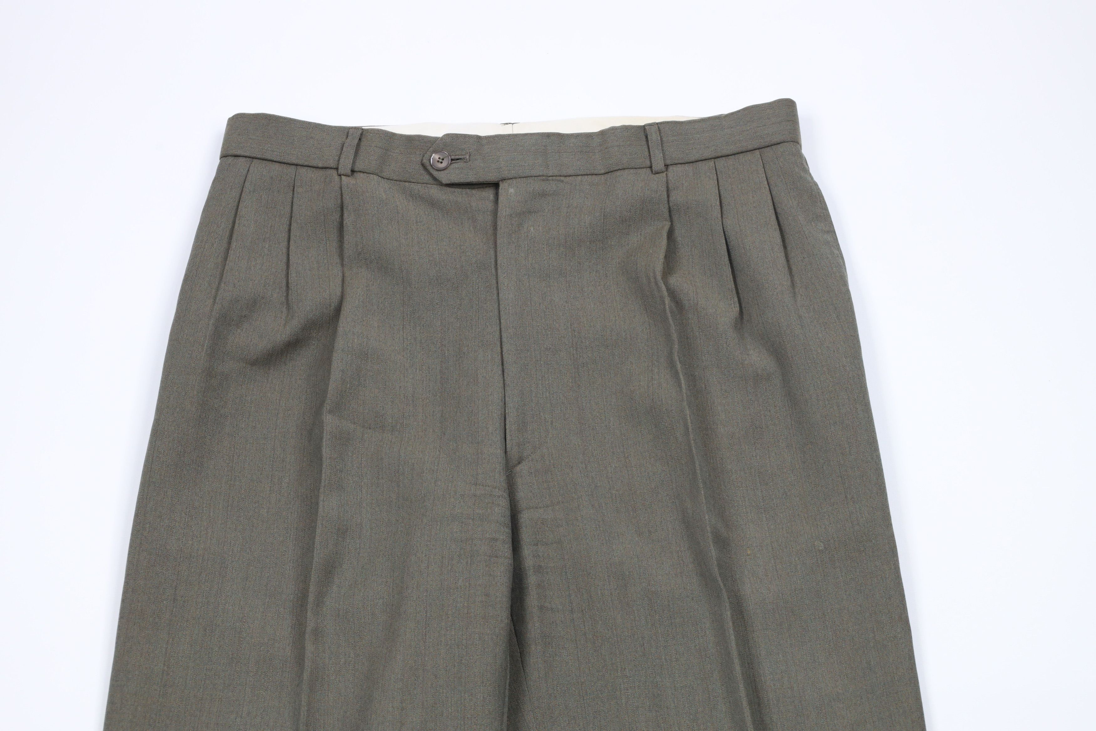 Vintage Vintage 90s Streetwear Pleated Cuffed Wide Leg Chino Pants Size US 32 / EU 48 - 2 Thumbnail