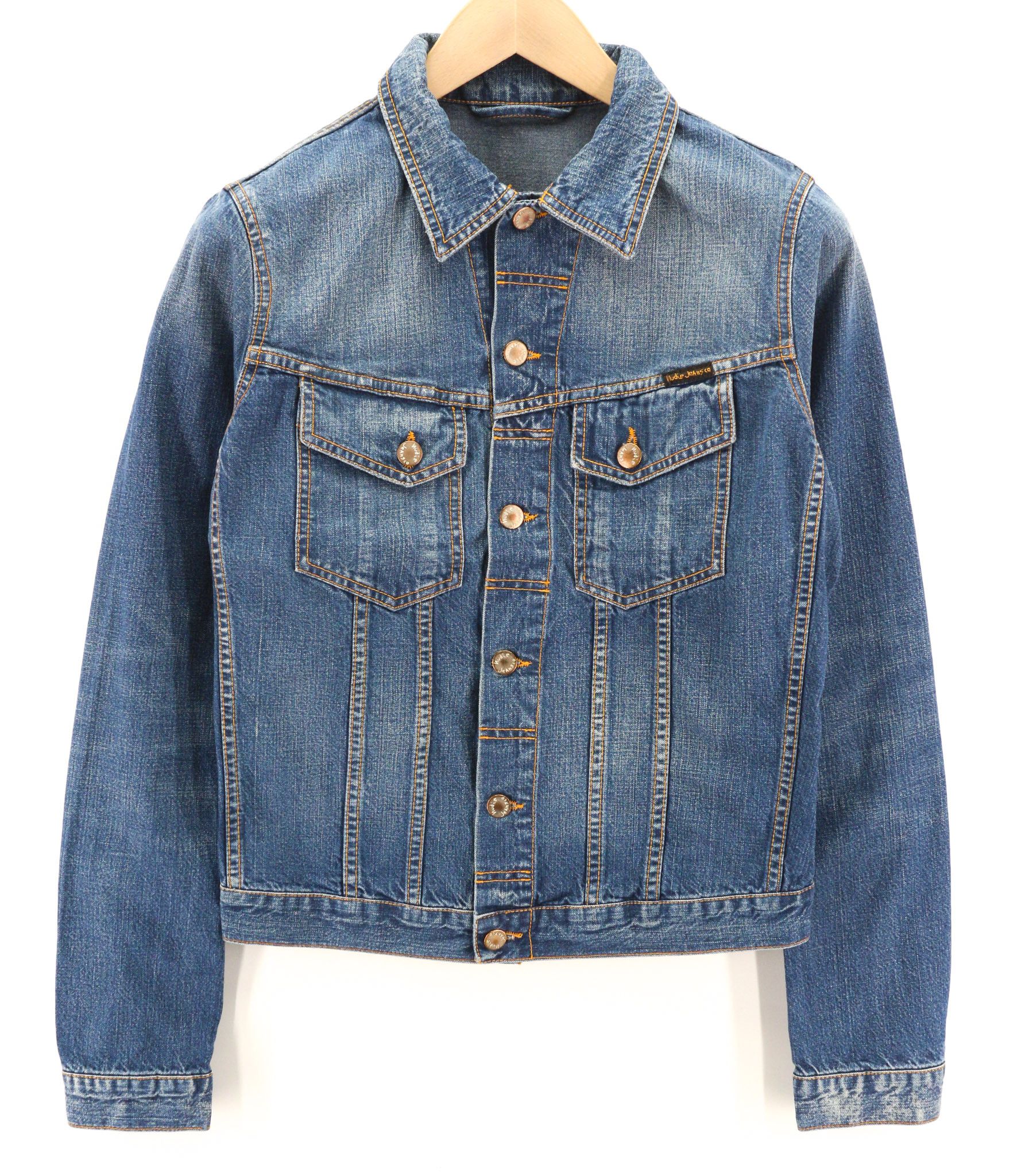 Nudie Jeans TERRY WORN IN S Blue Cotton Unlined Jacket 80777 Size US S / EU 44-46 / 1 - 1 Thumbnail