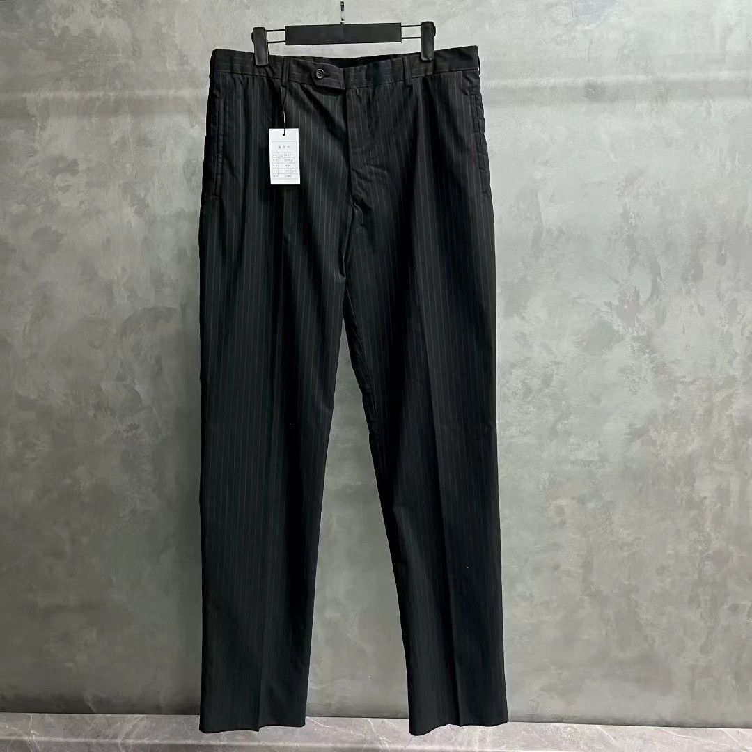 Prada black classic striped casual suit pants Size US 38 / EU 54 - 1 Thumbnail