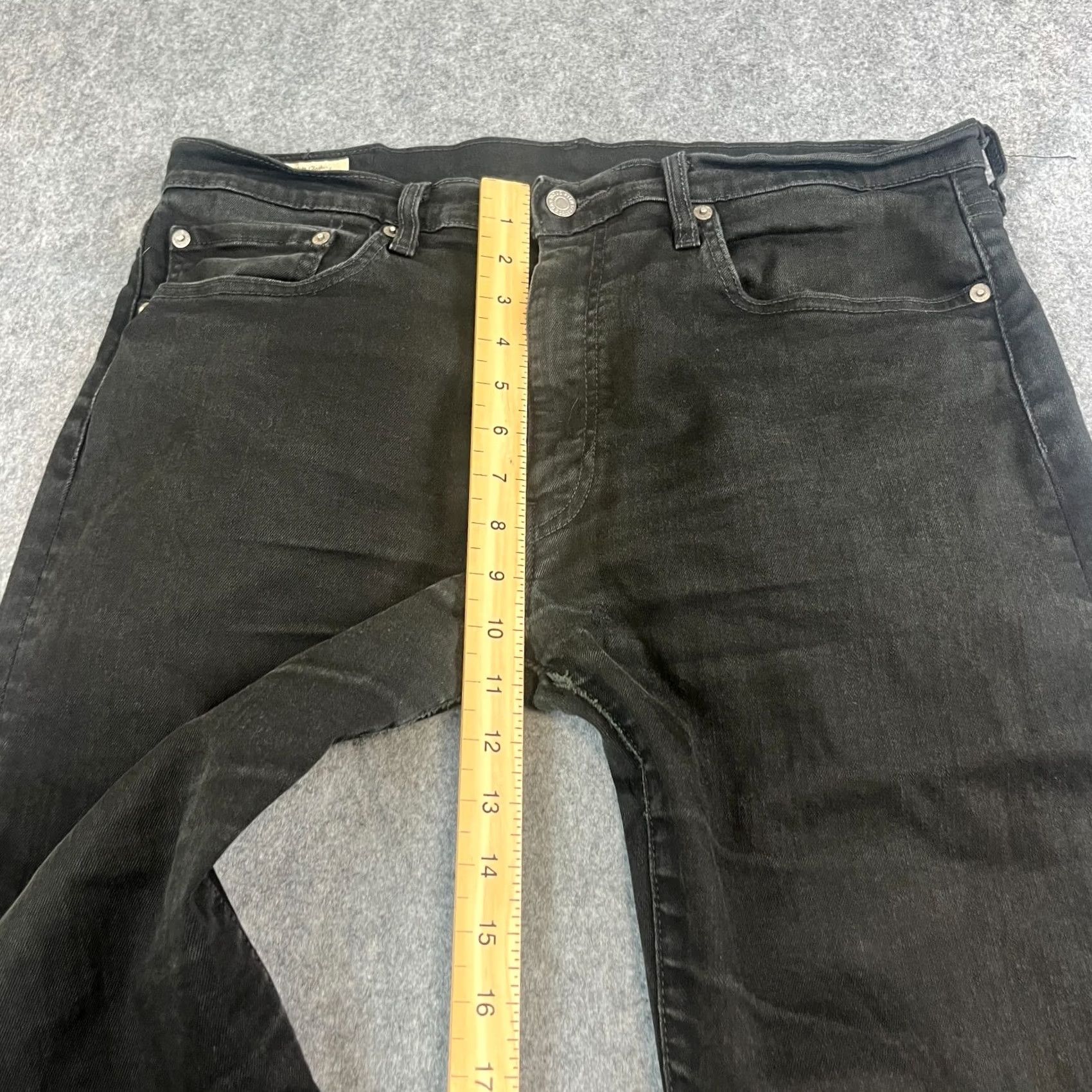 Levi's Levi's 502 Jeans Slim Tapered 36 Regular Dark Wash Black Stretch 5-Pocket Denim Mens Jeans Size US 36 / EU 52 - 5 Thumbnail